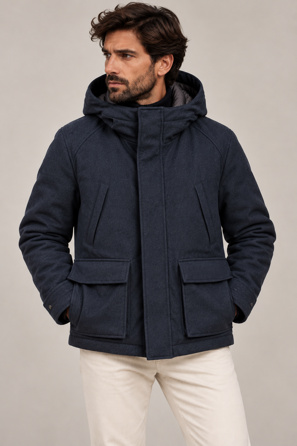 FORTOWN parka corto spigato con cappuccio