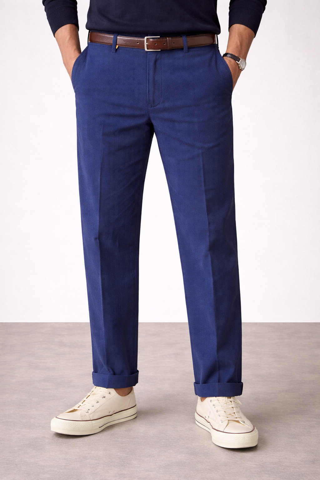 Telacruda pantalone goffrato