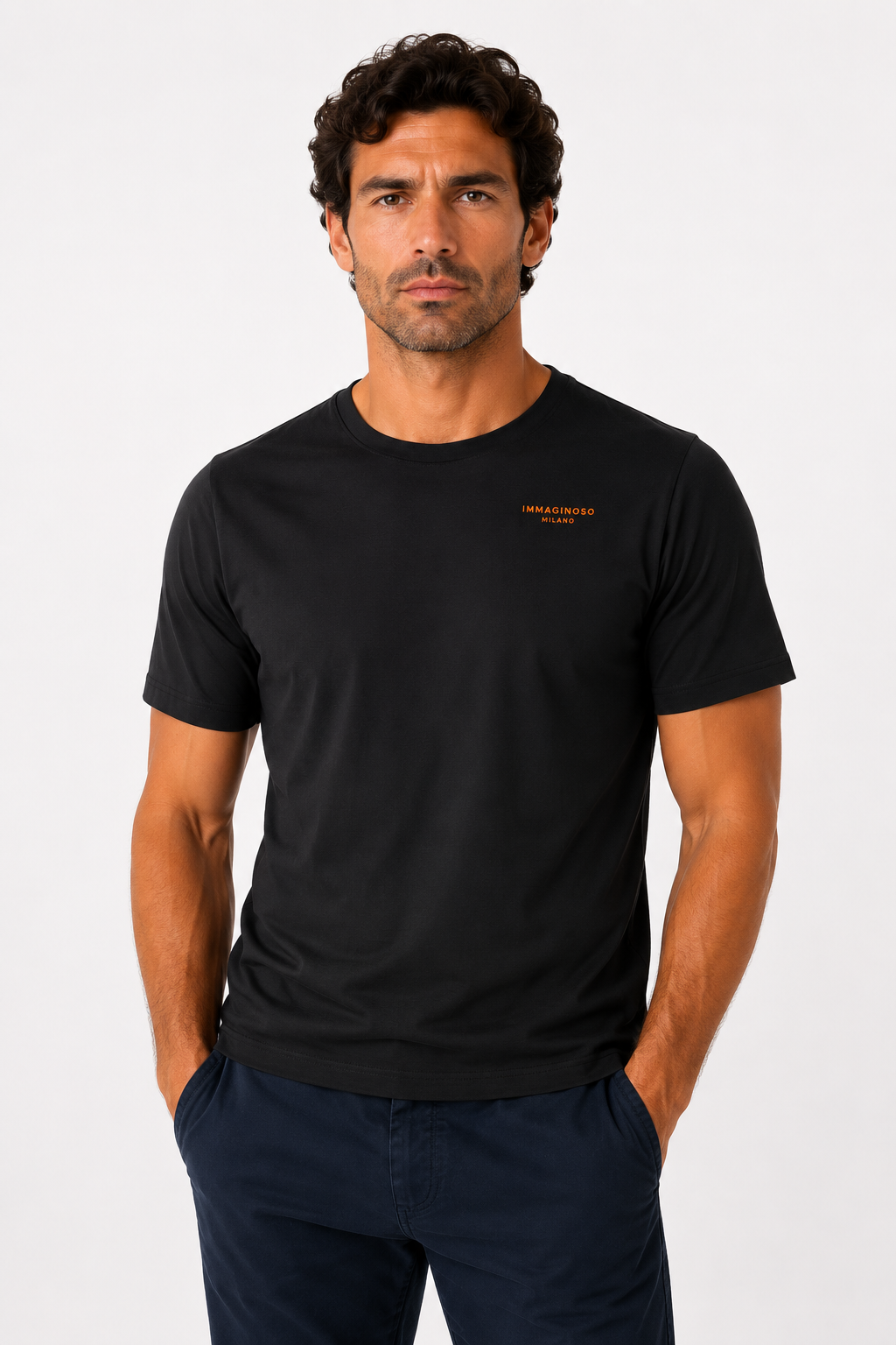 IN MY HOOD T-shirt in Tessuto Tecnico con logo