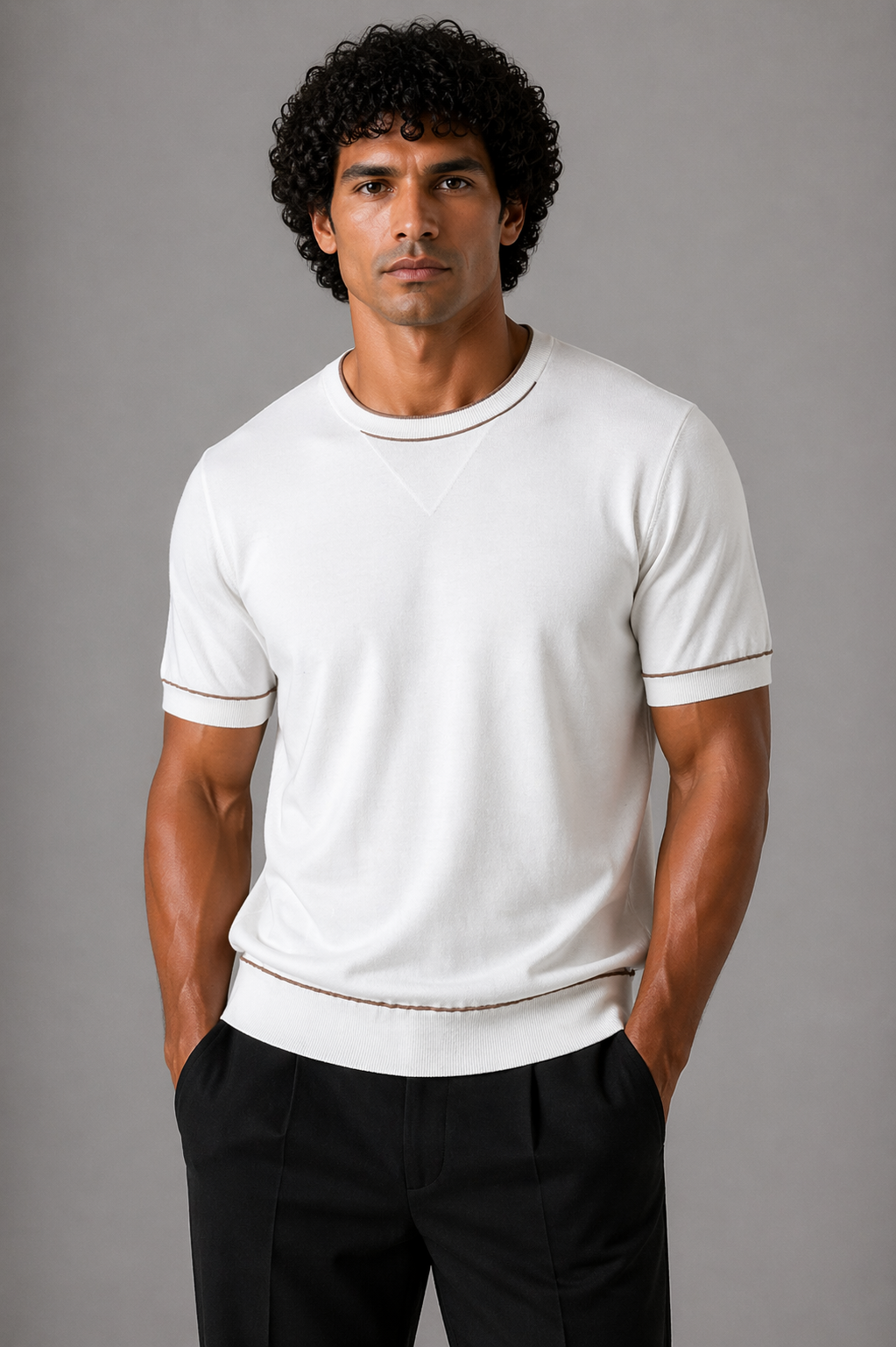 MQJ Paricollo con cucitura colorata