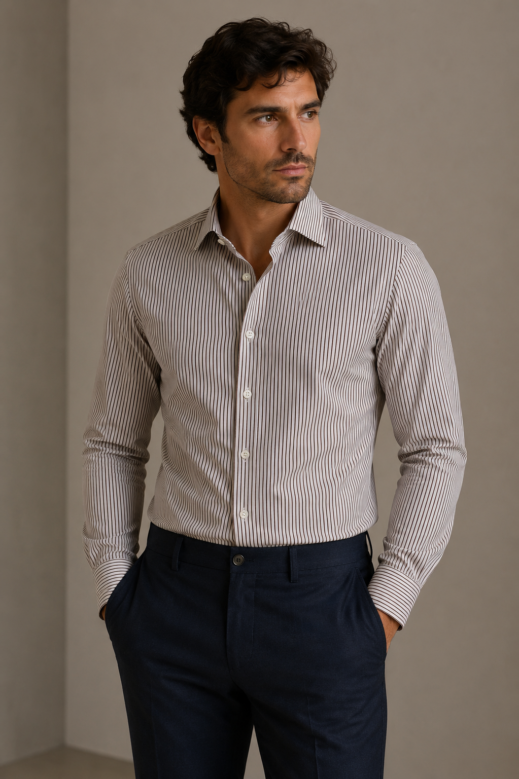 Giglio Milano Camicia righe sottili