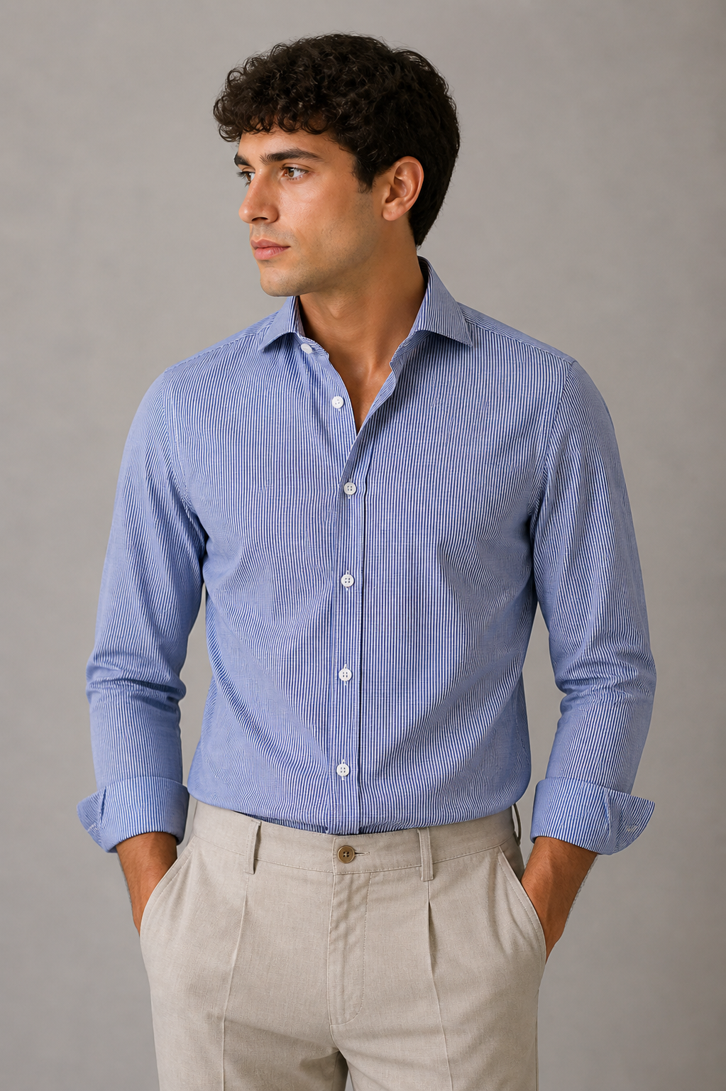 Giglio Milano Camicia a quadrettini blu