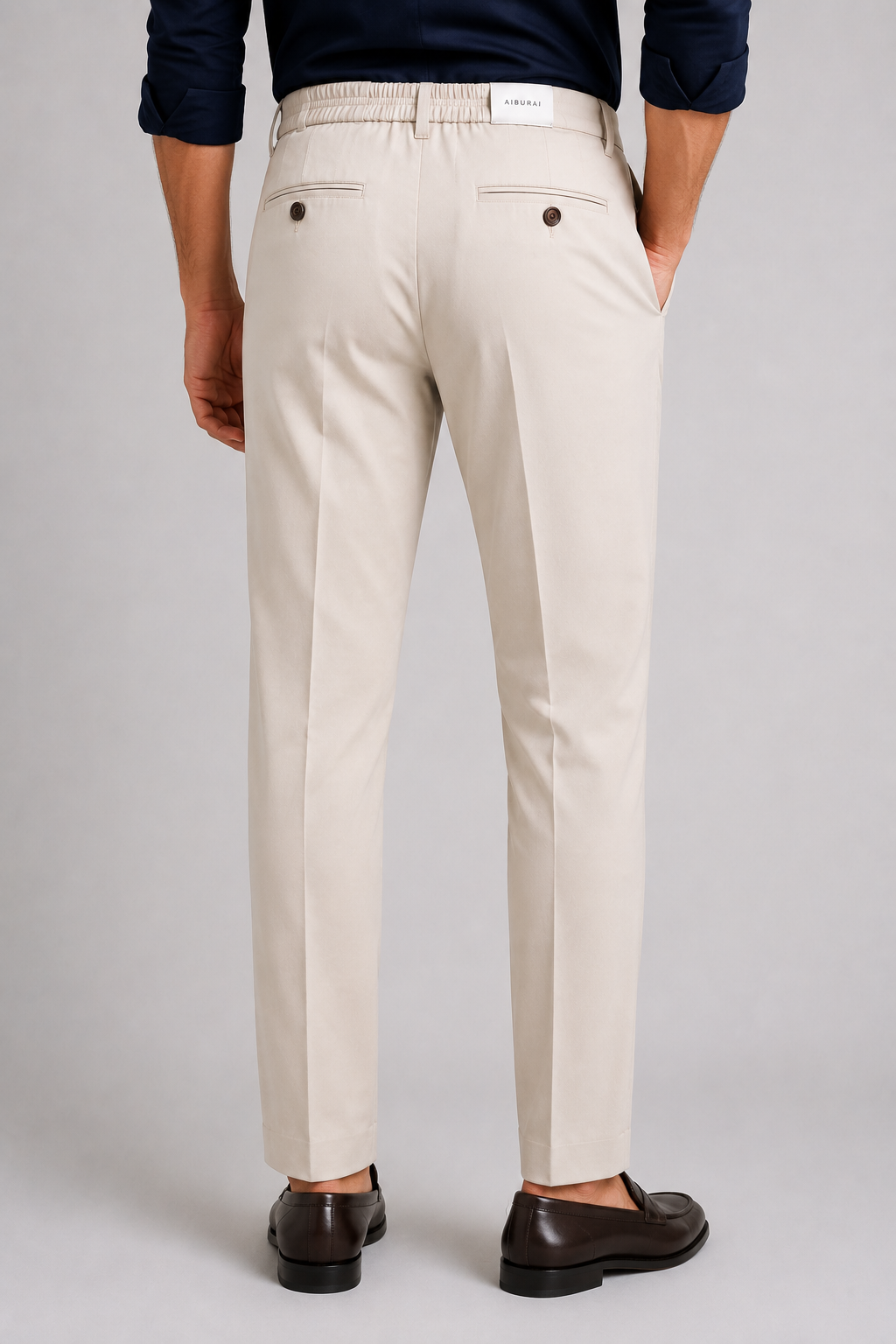 AIBURA IPantalone Elegante Slim Fit in Cotone Stretch