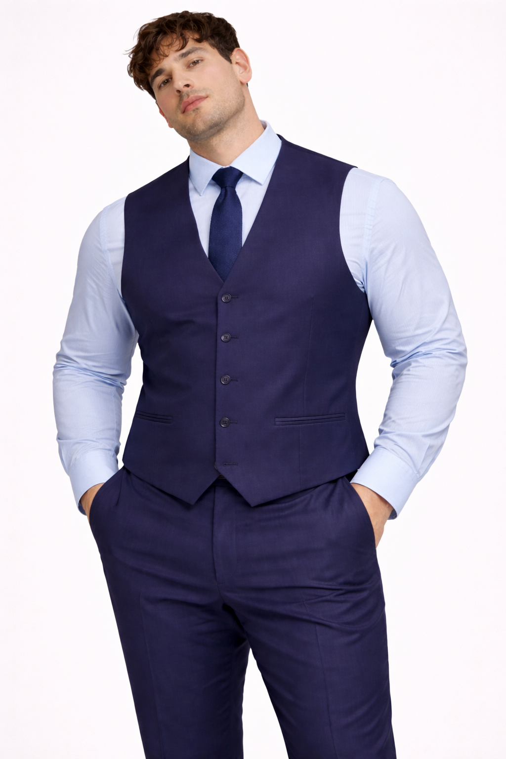Giglio Milano Abito con gilet e cravatta drop 4
