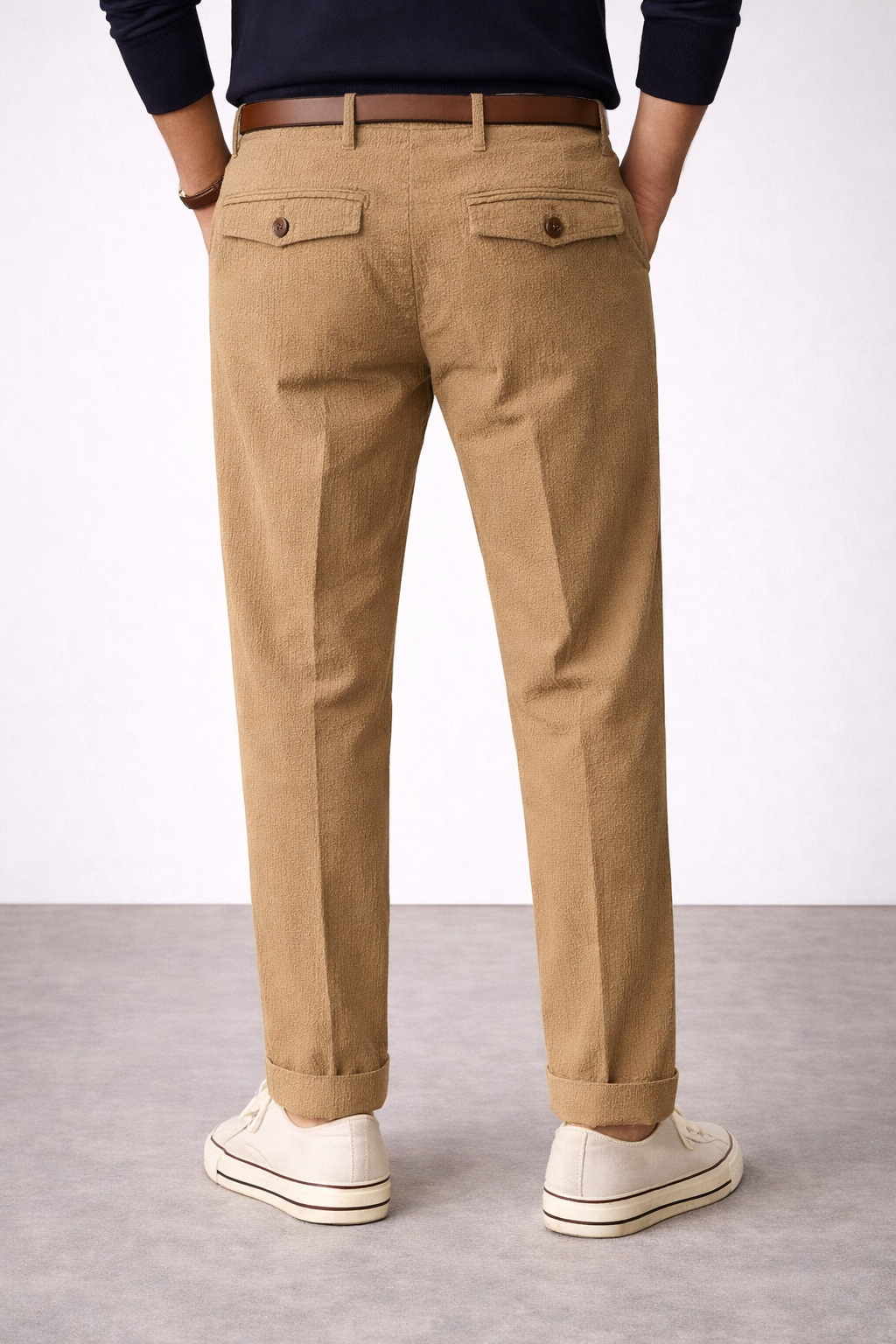 Telacruda PANTALONE CHINO GOFFrATO
