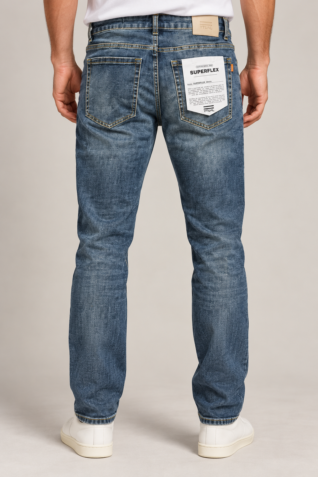 ytual pantalone tommy dirty lungo super flex