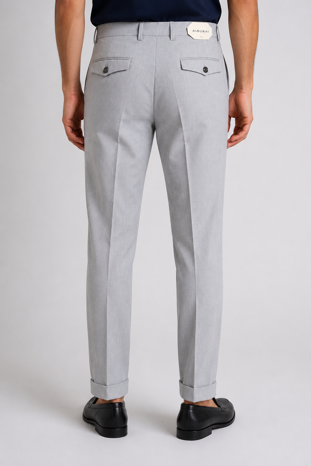 AIBURAI Pantalone Sartoriale Slim Fit con Pence