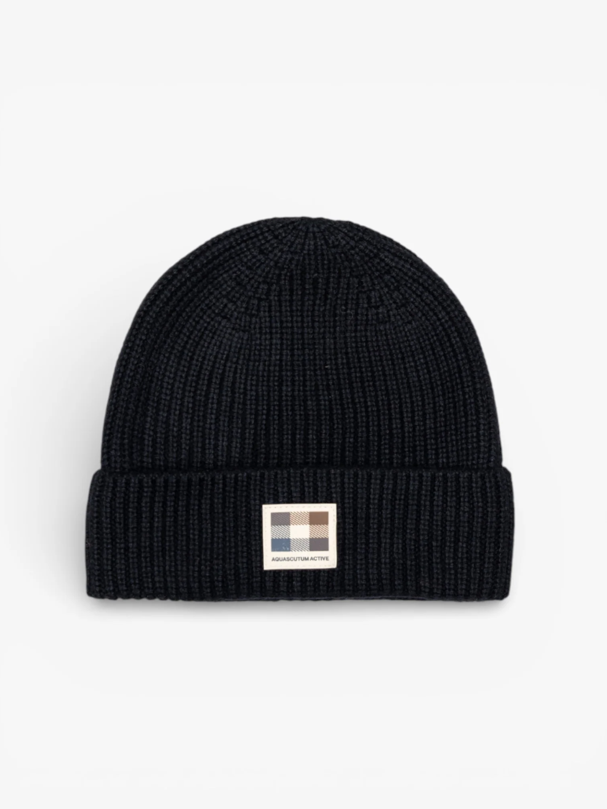 aquascutum Rubber patch beanie