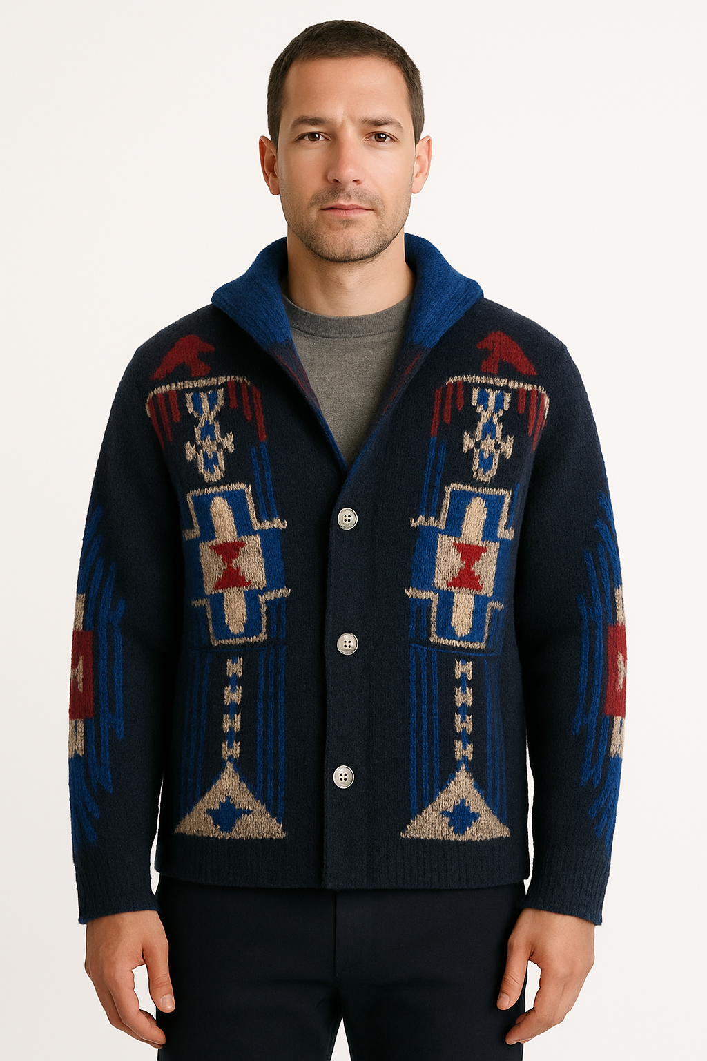 Telacruda Cardigan con cappuccio Logato