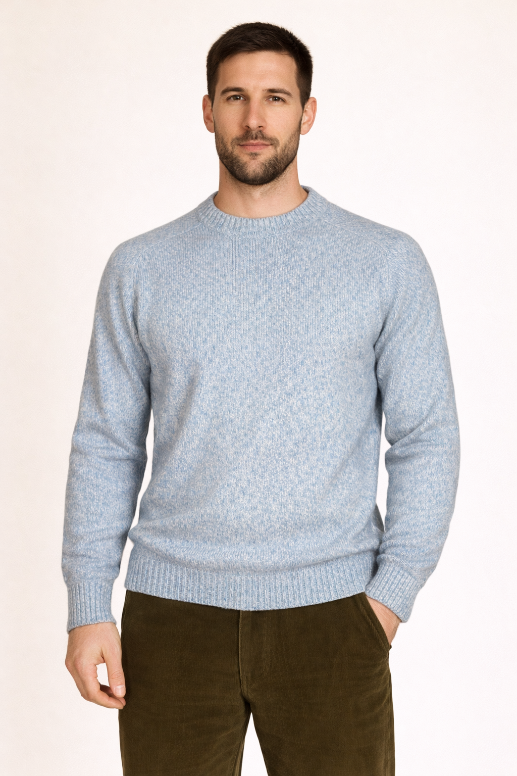 MASQ Maglione in lana effetto mélange