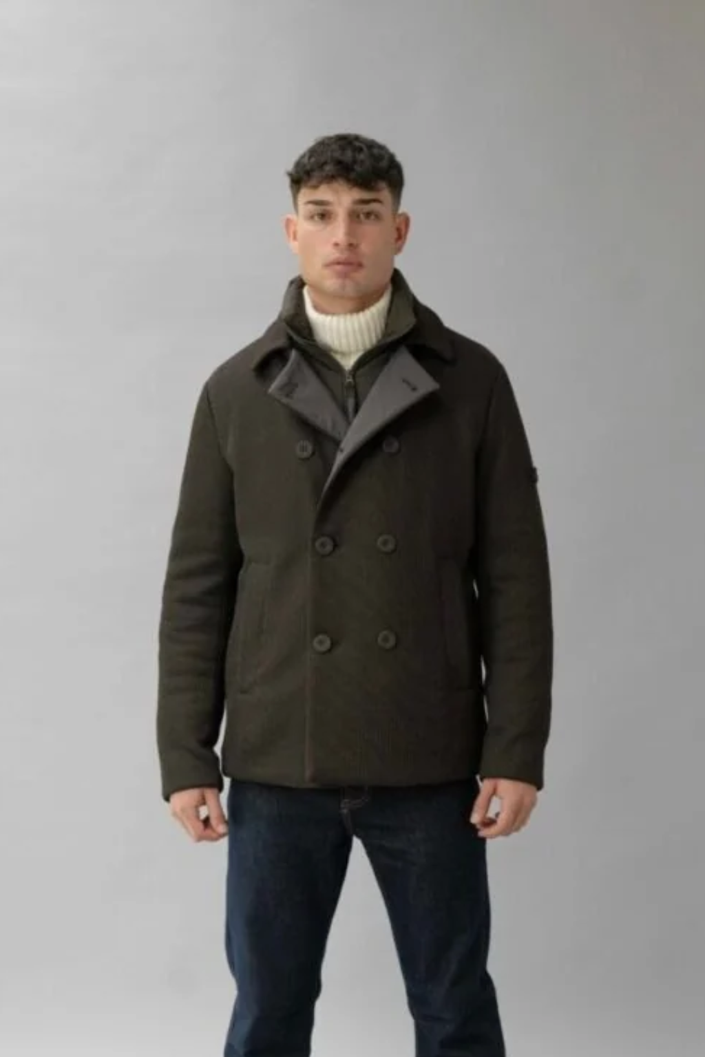 RIUNIK QUINCEY Cappotto doppio petto con gilet removibile