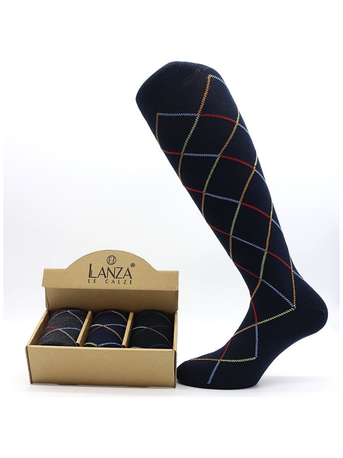 LANZA calze fantasia rombi