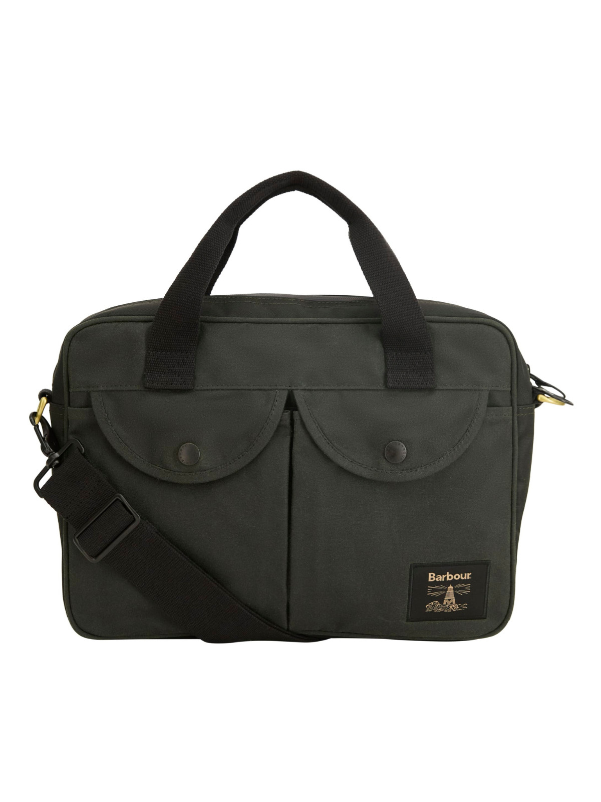 Barbour Borsa a tracolla per laptop Field in pelle cerata
