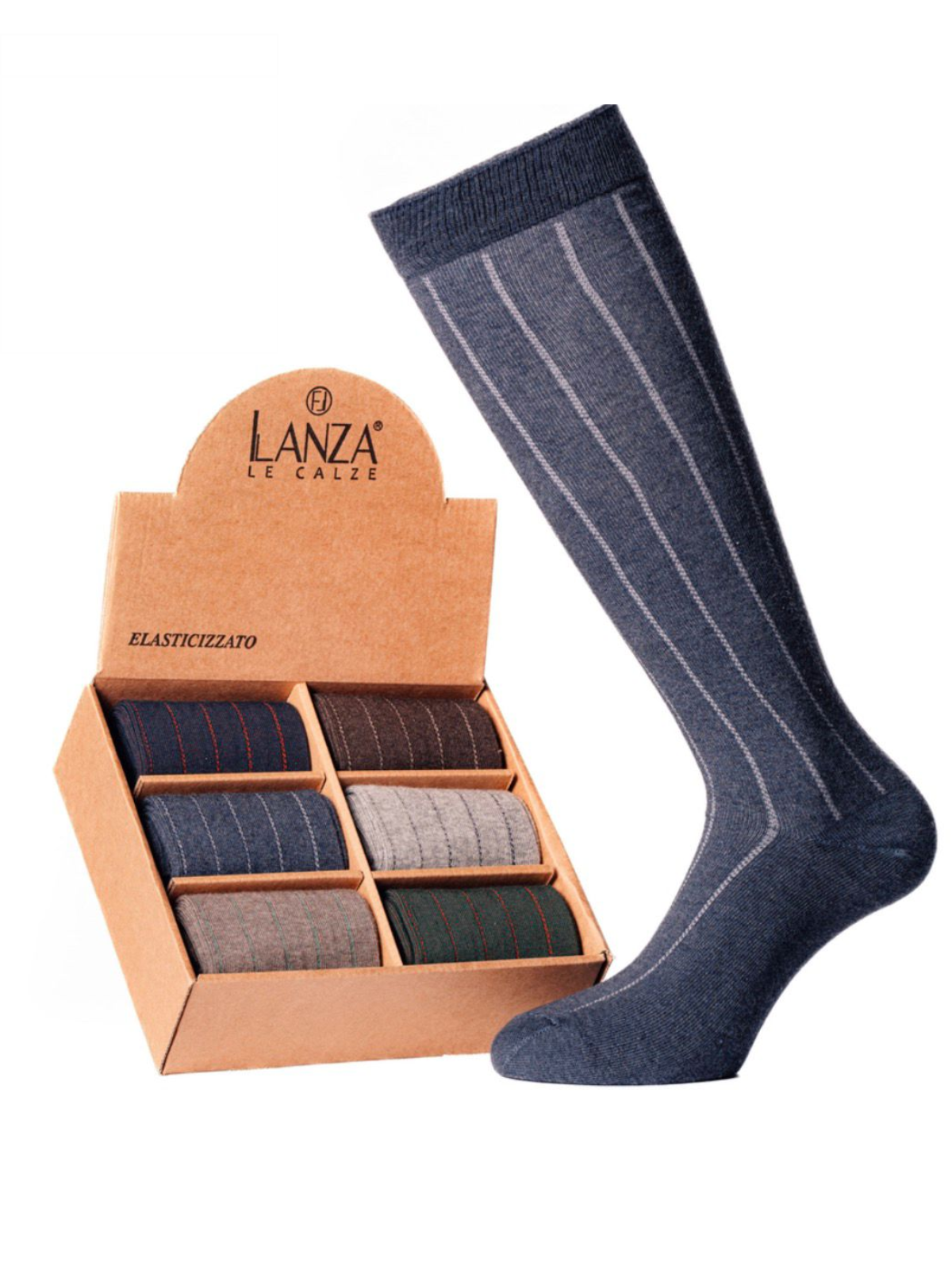 LANZA calze con righe verticali larghe