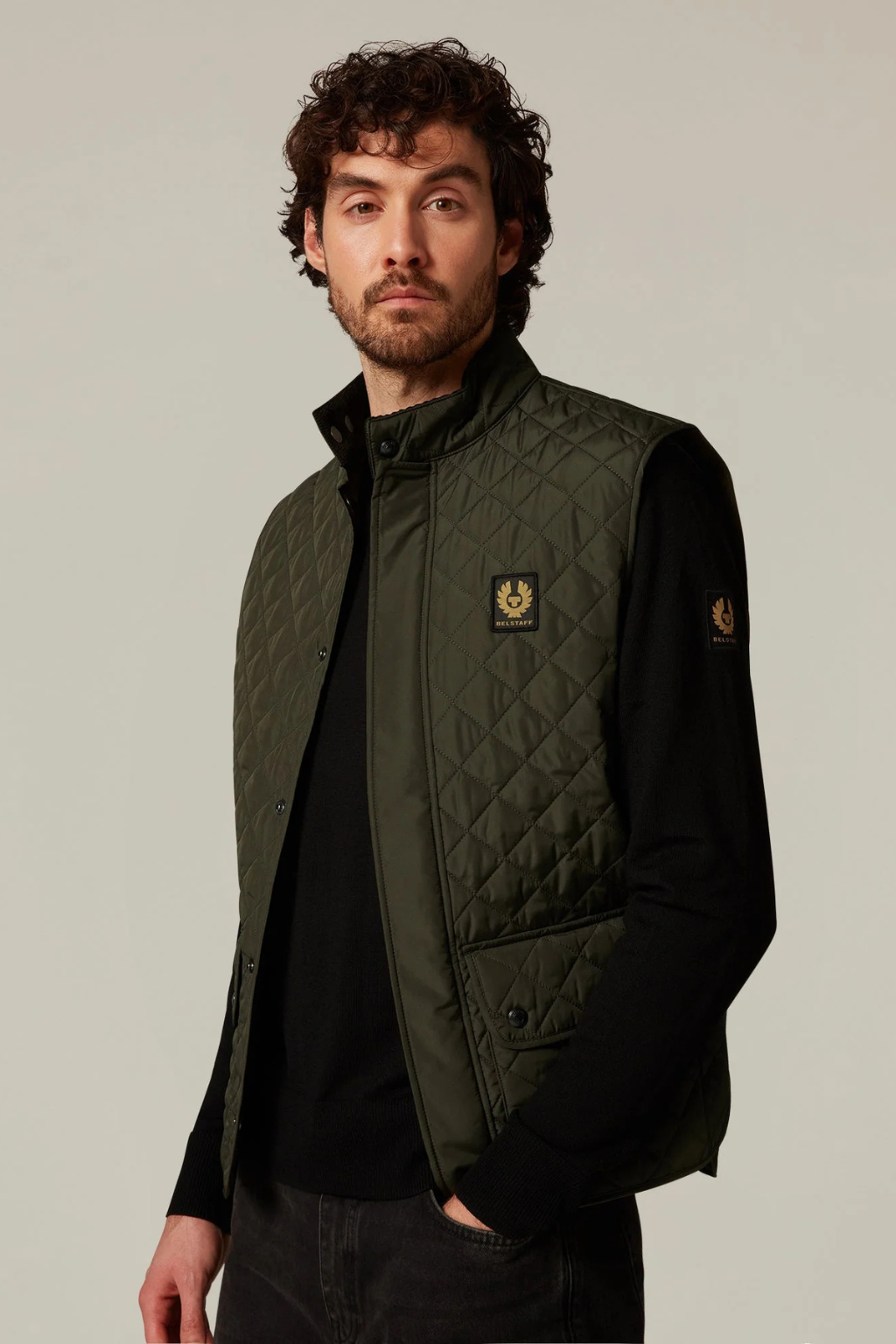 Belstaff GILET ICON- Nylon riciclato trapuntato