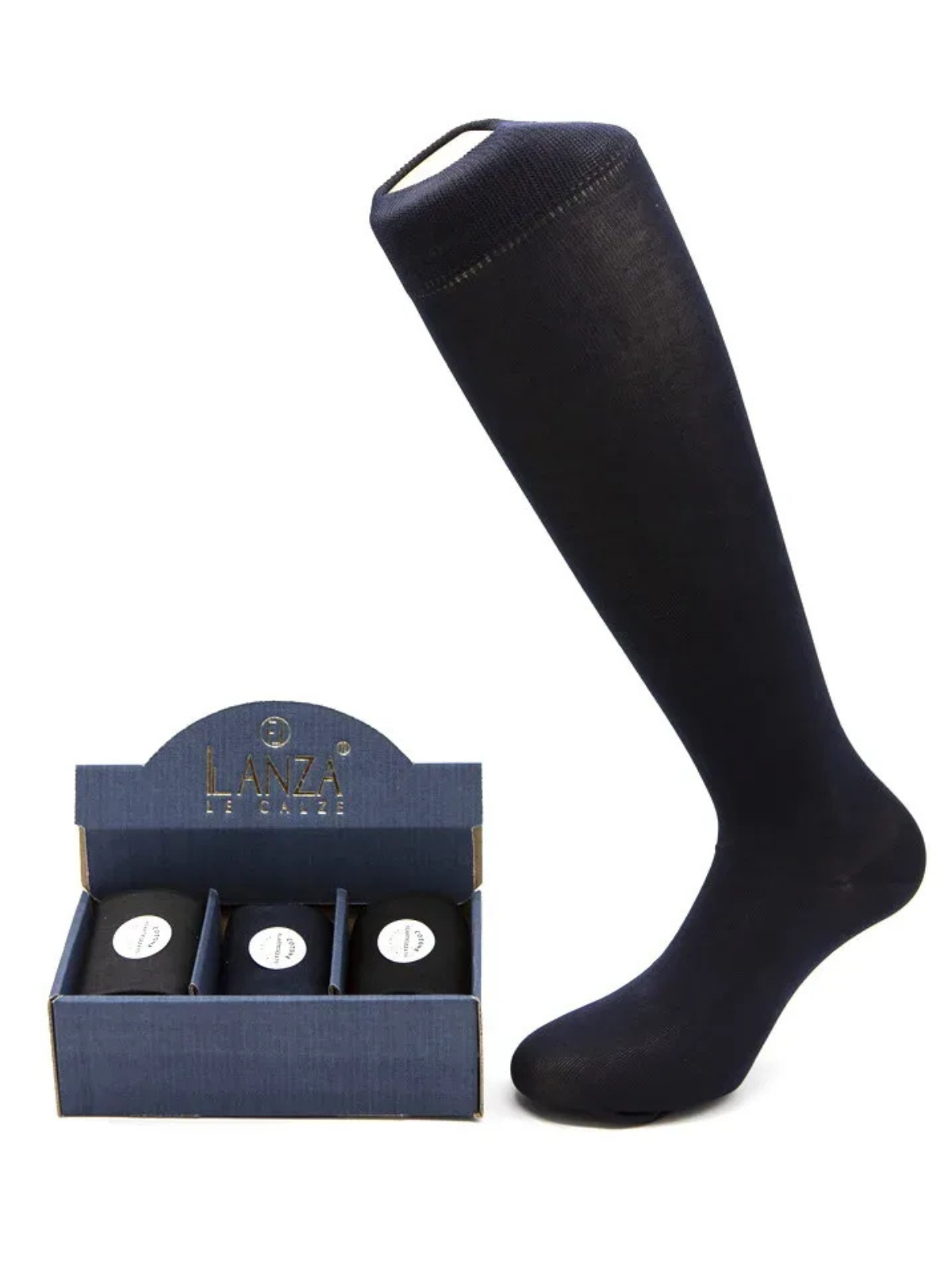 LANZA calza cotone mono colore
