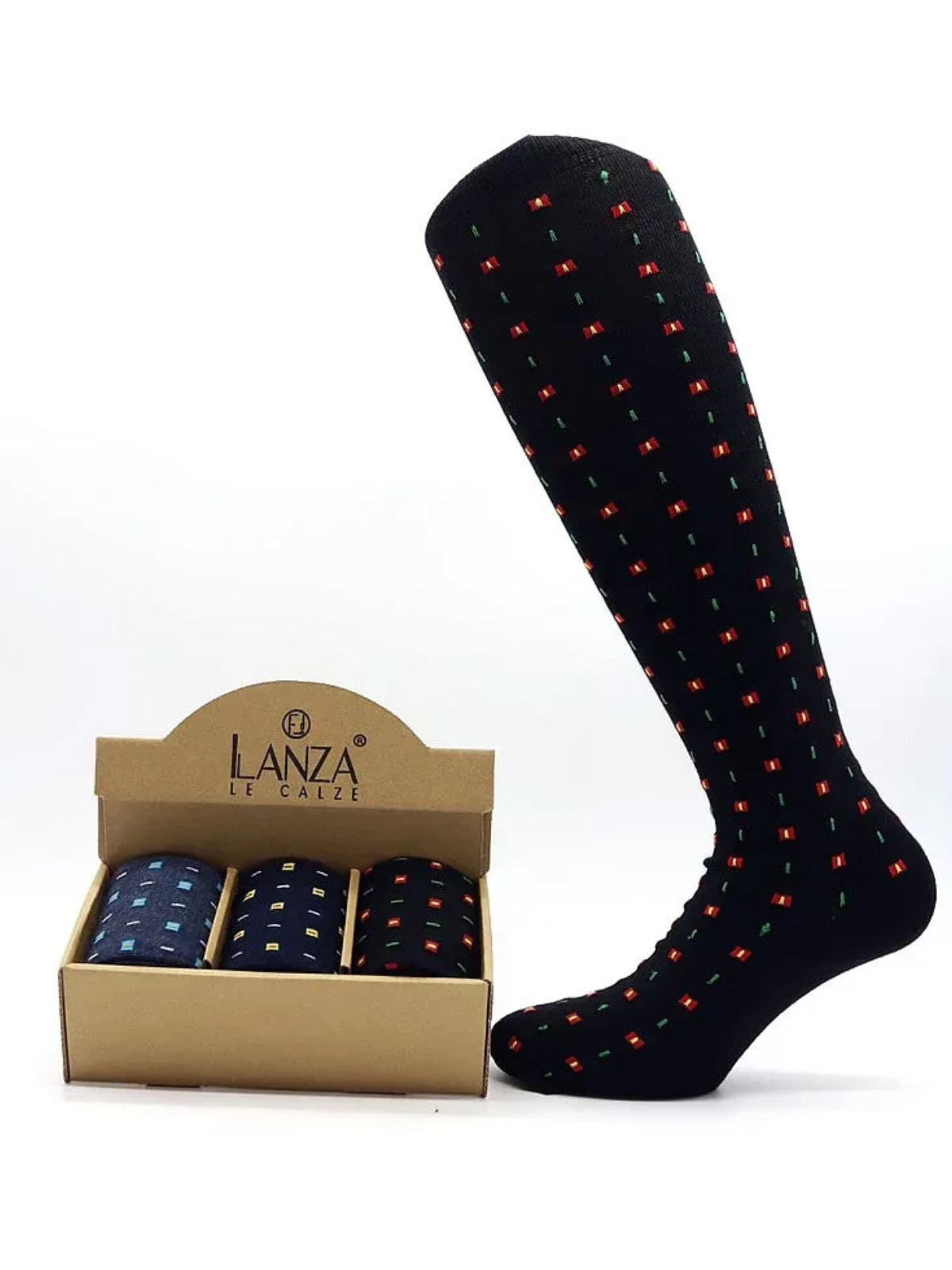 lanza calze fantasia geometrica