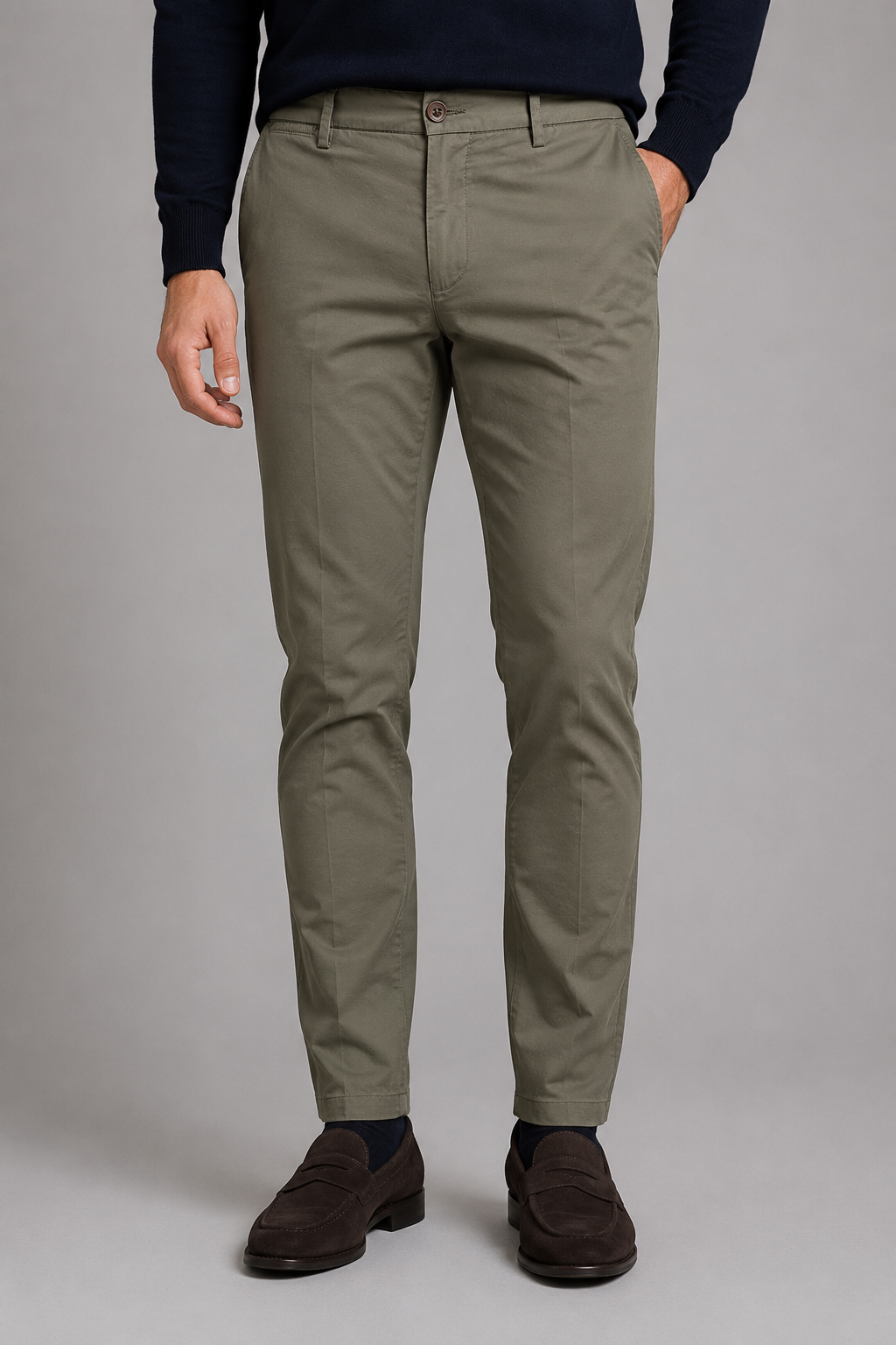 Teleria Zed Pantalone Rasatello di Cotone