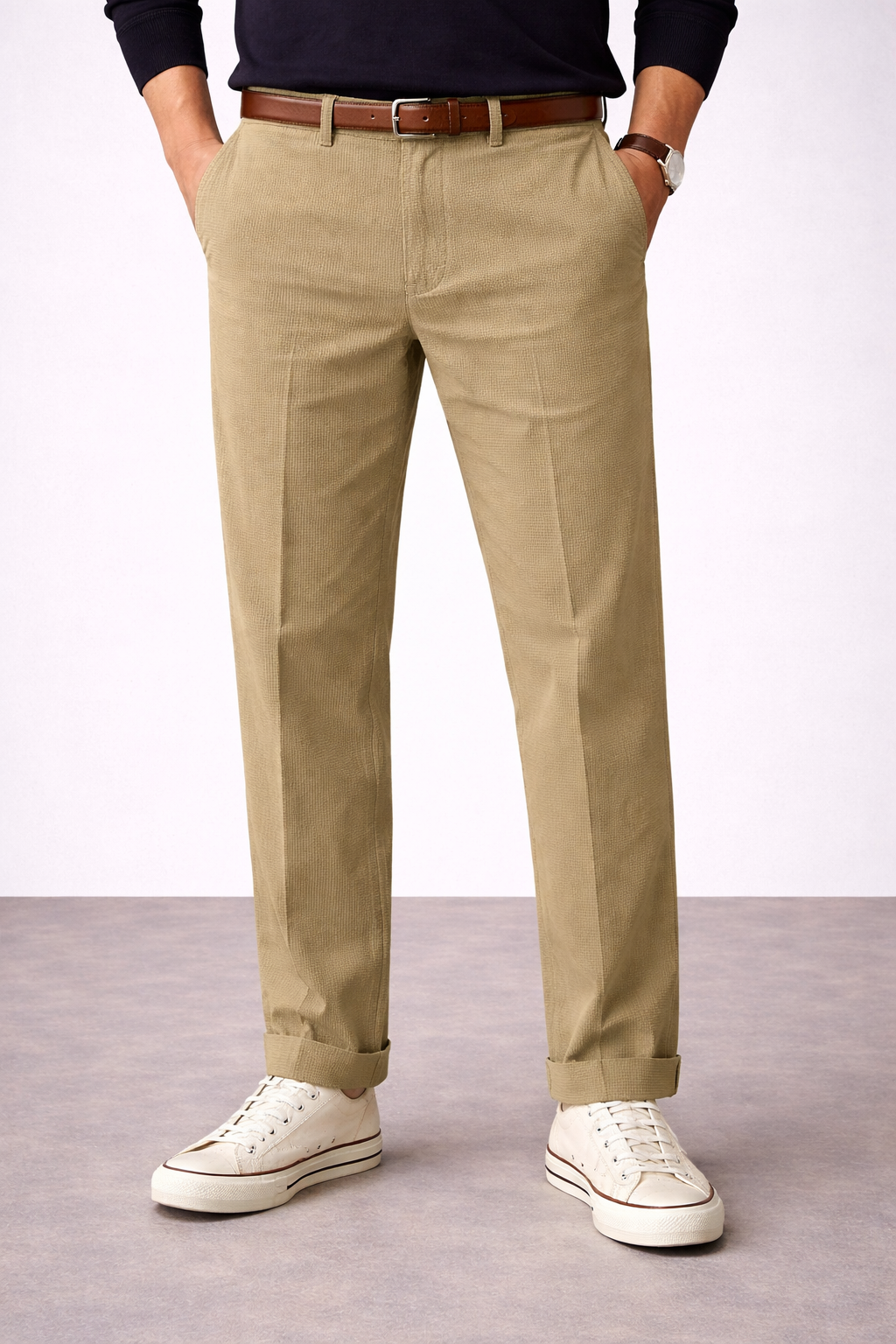 Telacruda pantalone goffrato