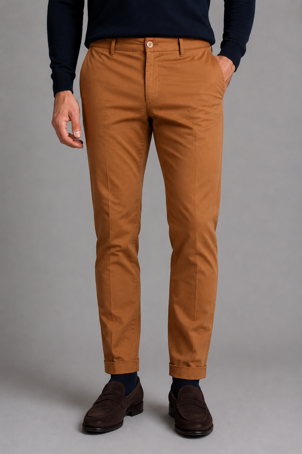 Teleria Zed Pantalone Rasatello di Cotone
