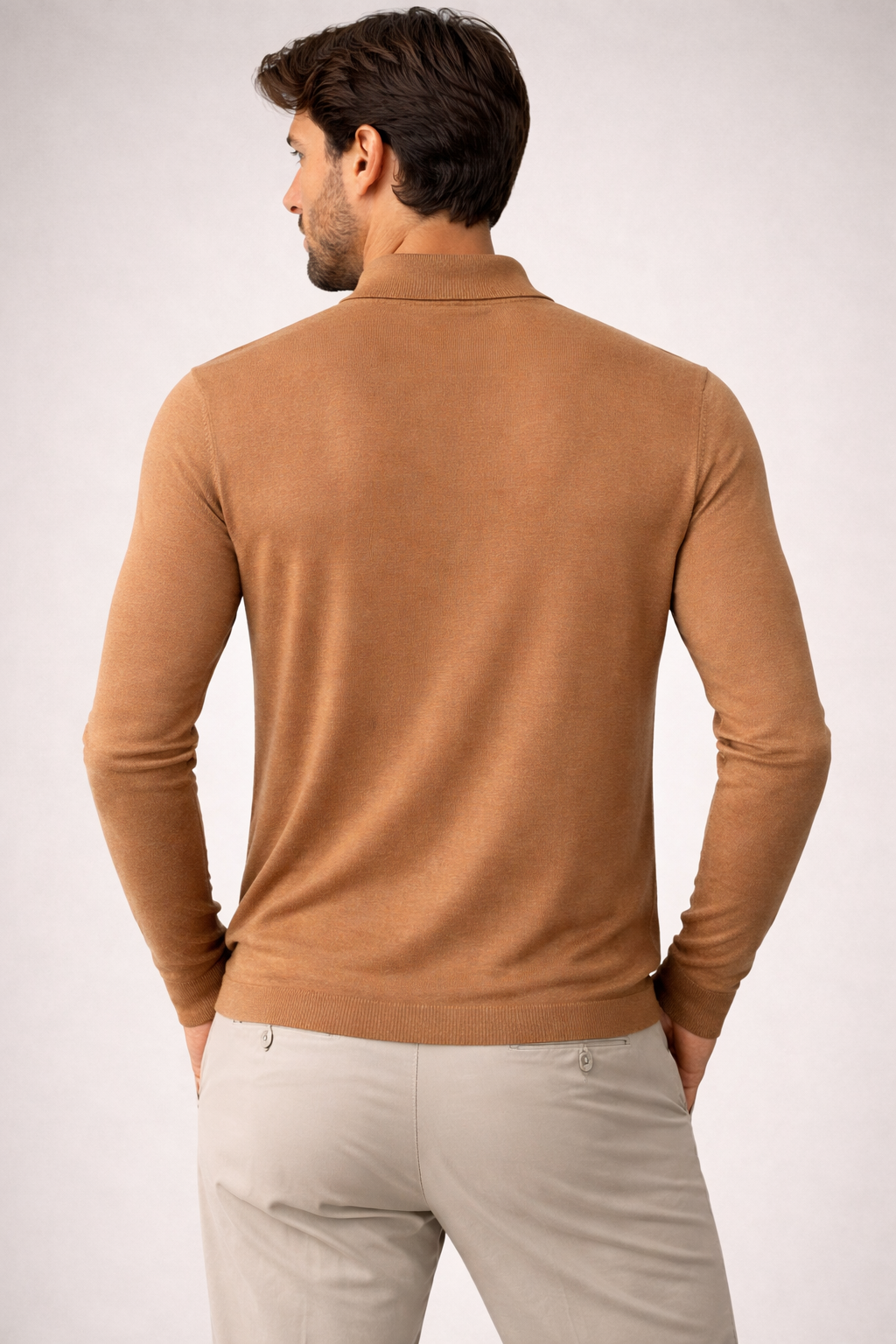 Blu Cashmere POLO CAMICIA tubolare fin.16
