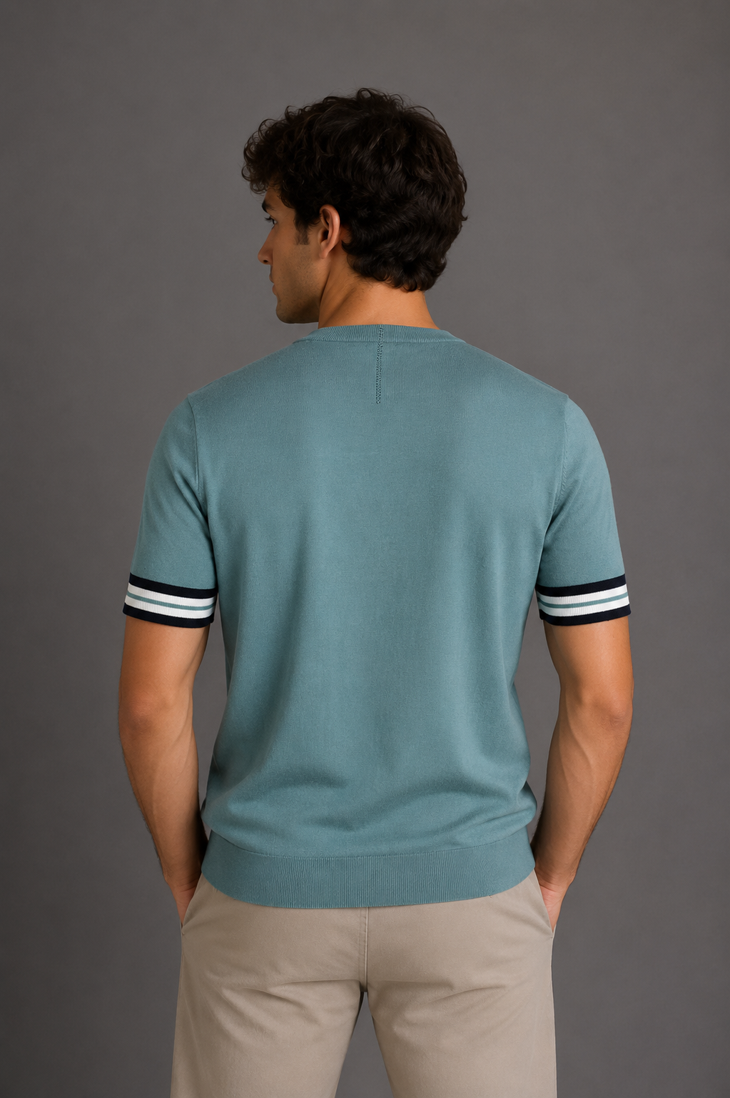 MASQ T-shirt con polsini colorati