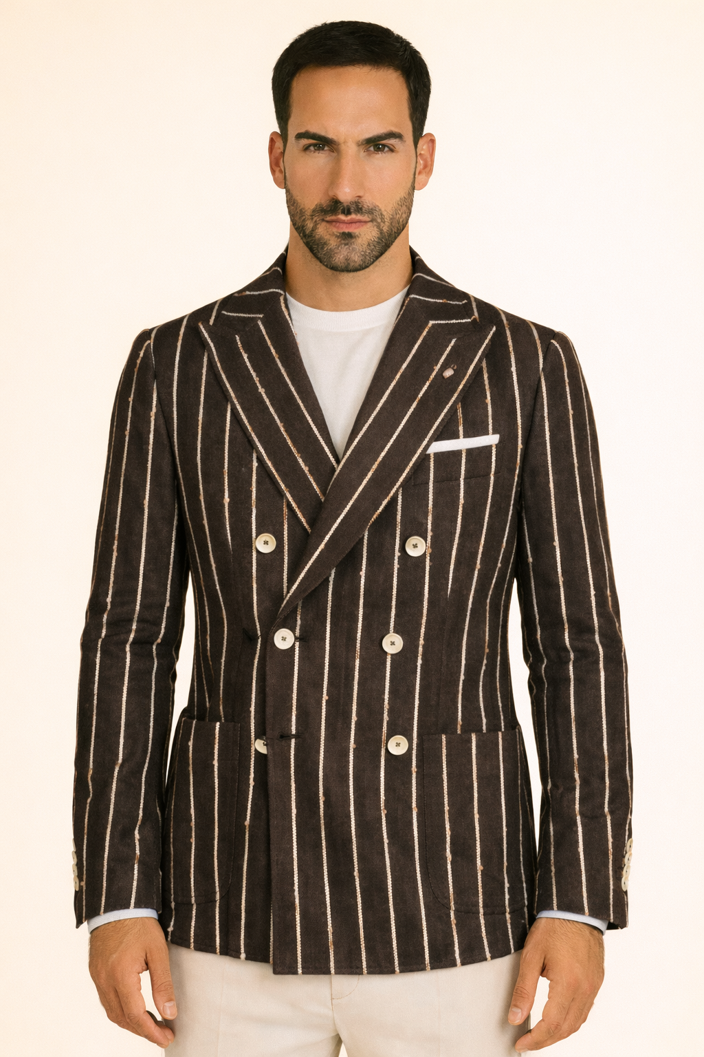 BERRY e BRIAN Giacca rigata doppio petto