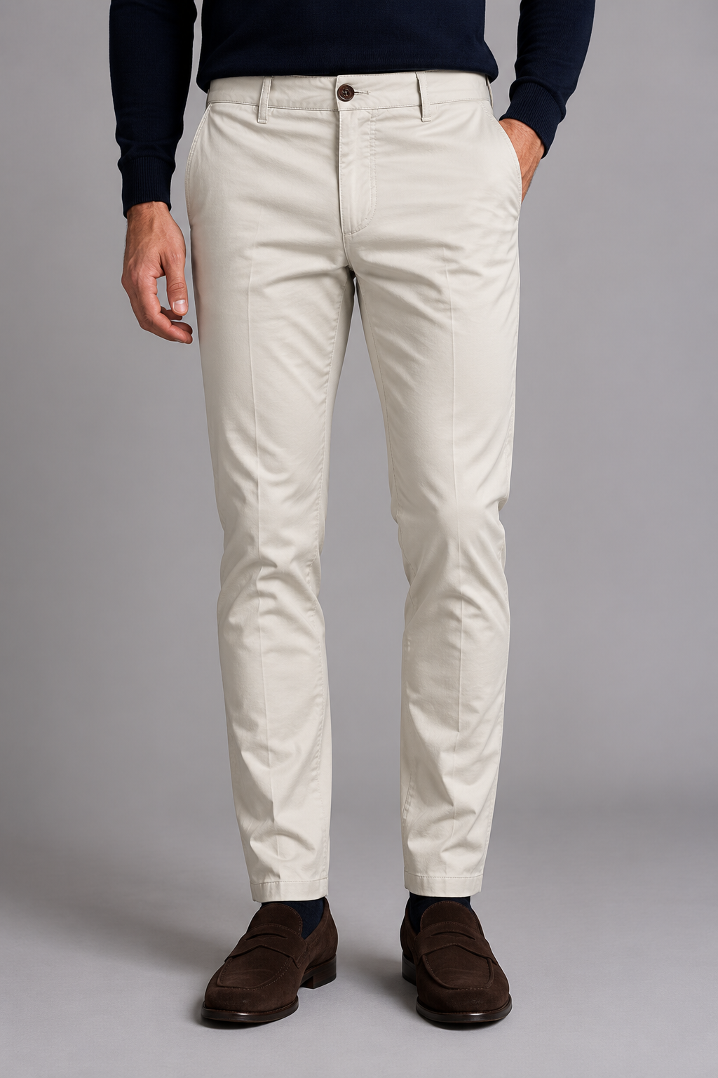 Teleria Zed Pantalone Rasatello di Cotone