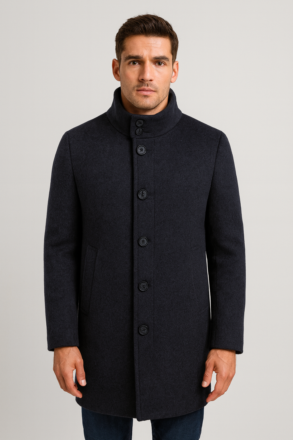 HOMEWARD BEN WOOOL BLEND REVER LONG COAT