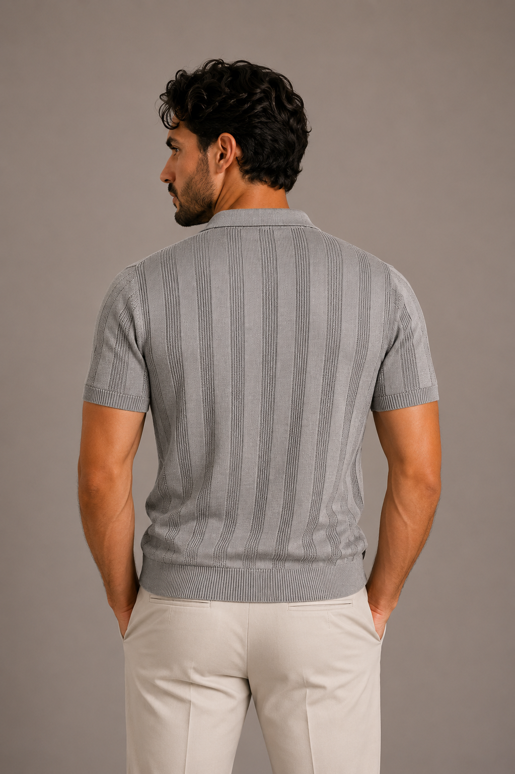 Post Scriptum Polo a righe colore su colore