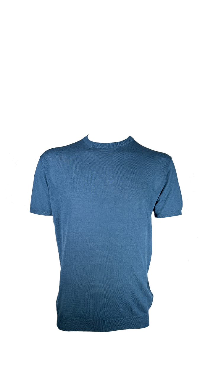 Blu Cashmere T-shirt monocolore