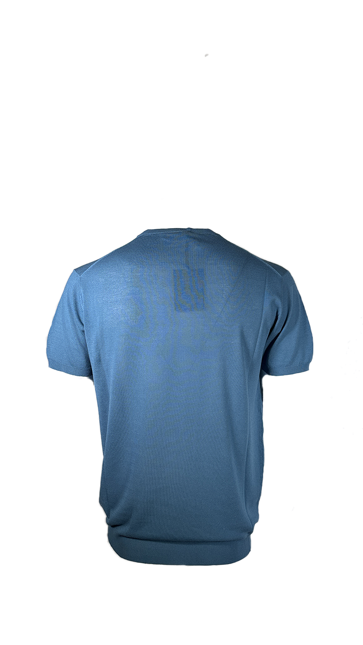 Blu Cashmere T-shirt monocolore