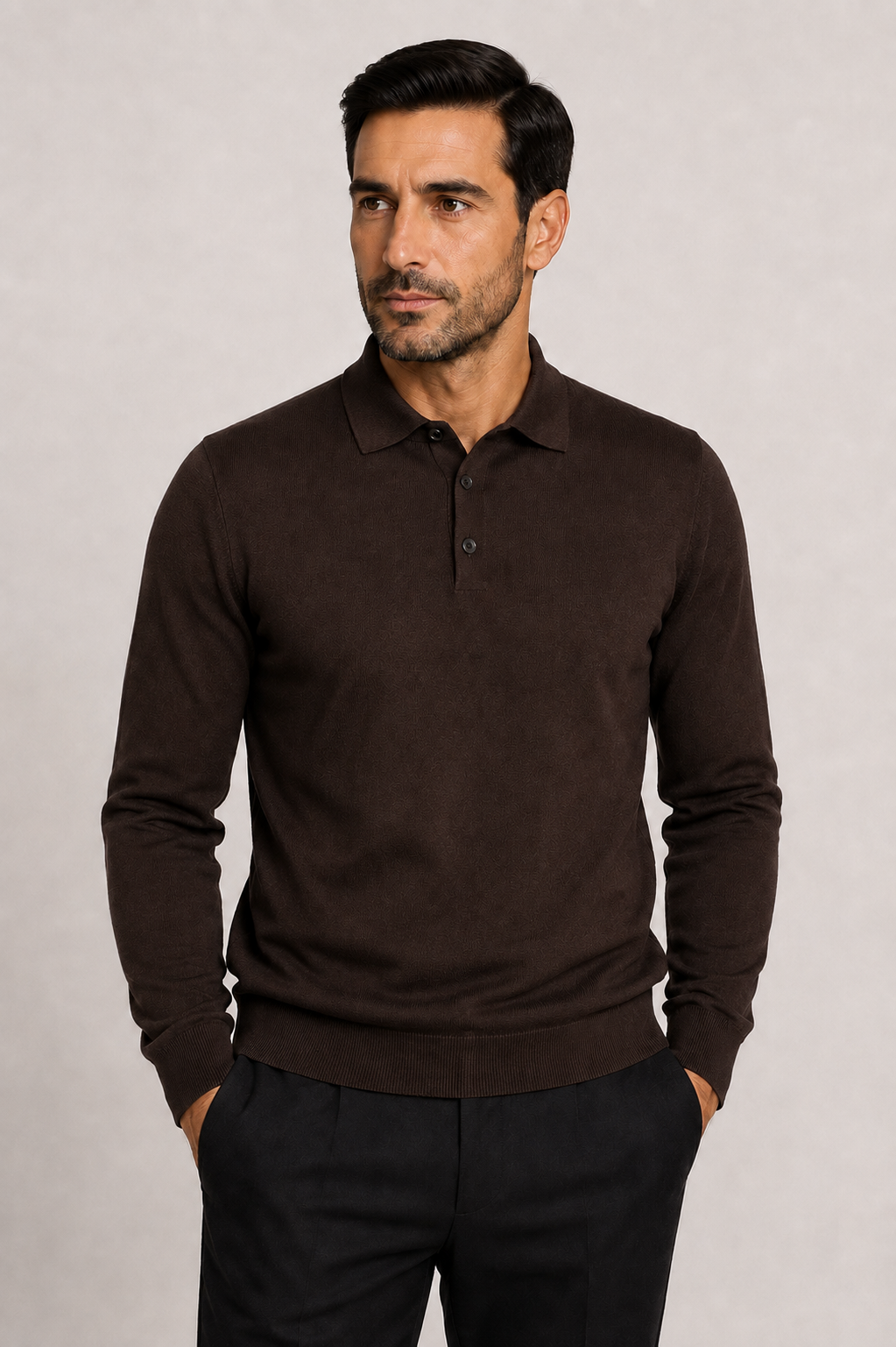 MASQ Polo in lana extrafine