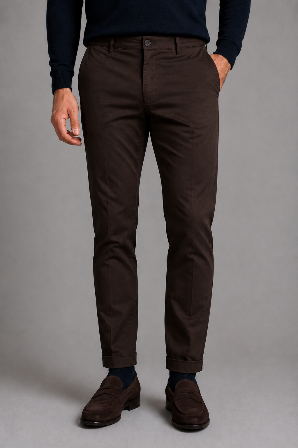 Teleria Zed Pantalone Rasatello di Cotone