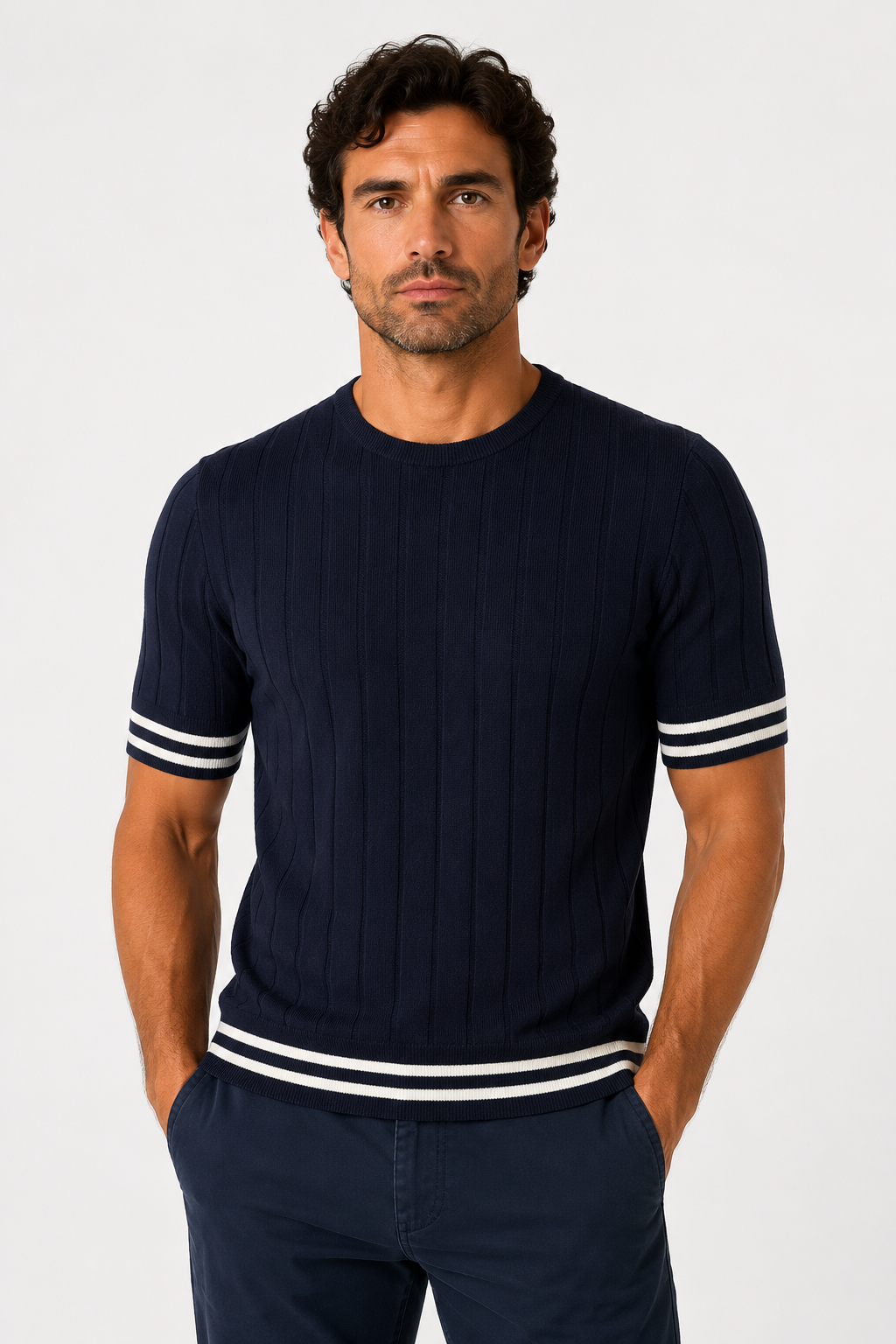 MQJ T-shirt in misto lino