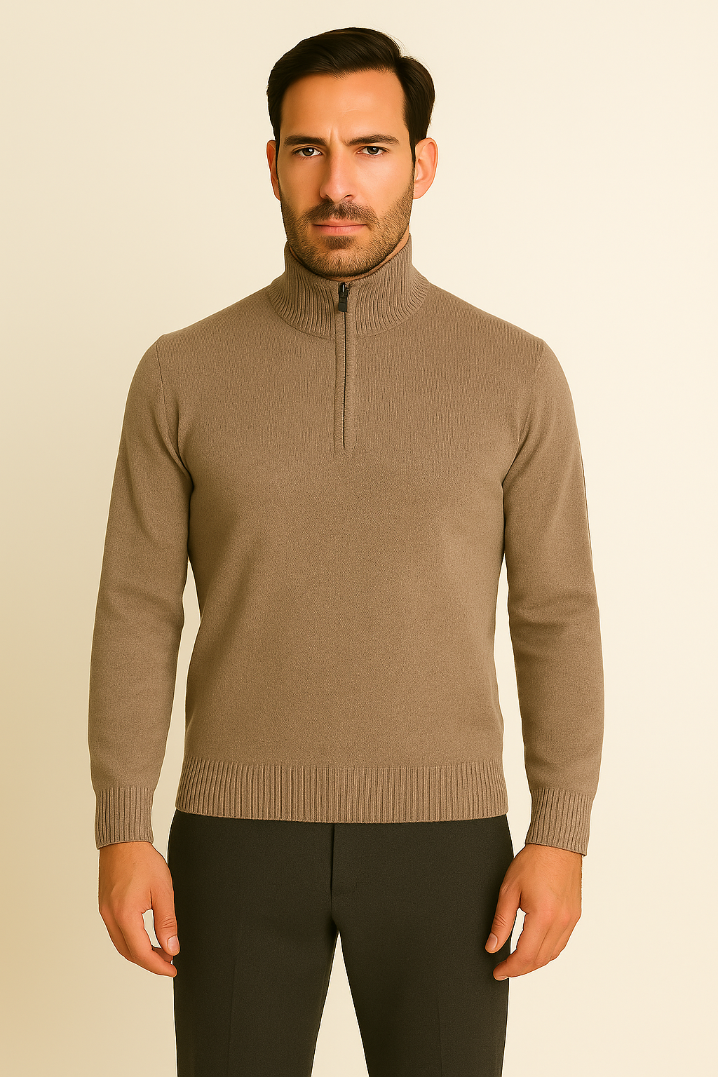 MASQ Lupetto con mezza zip