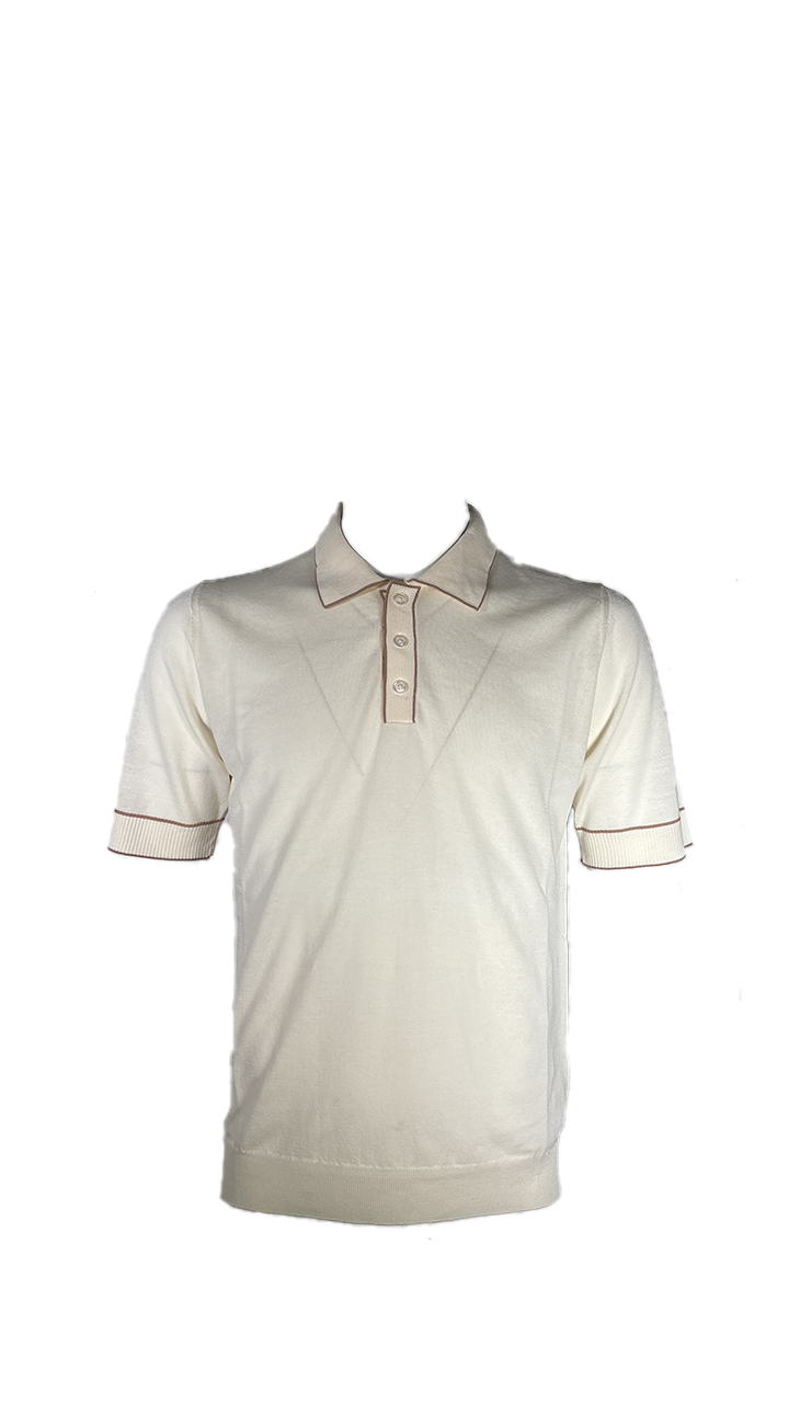 MASQ Polo con orlo colorato