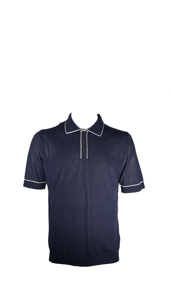 MASQ Polo con orlo colorato