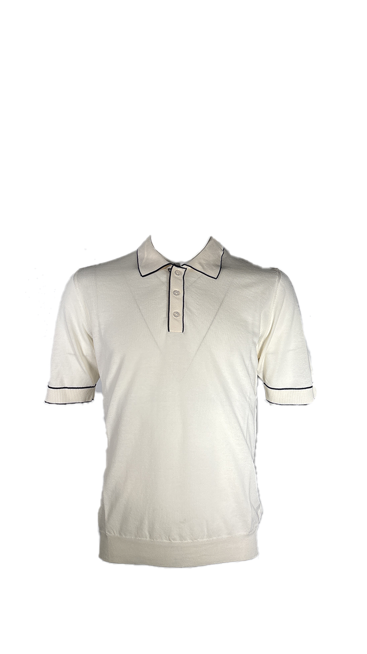 MASQ Polo con orlo colorato