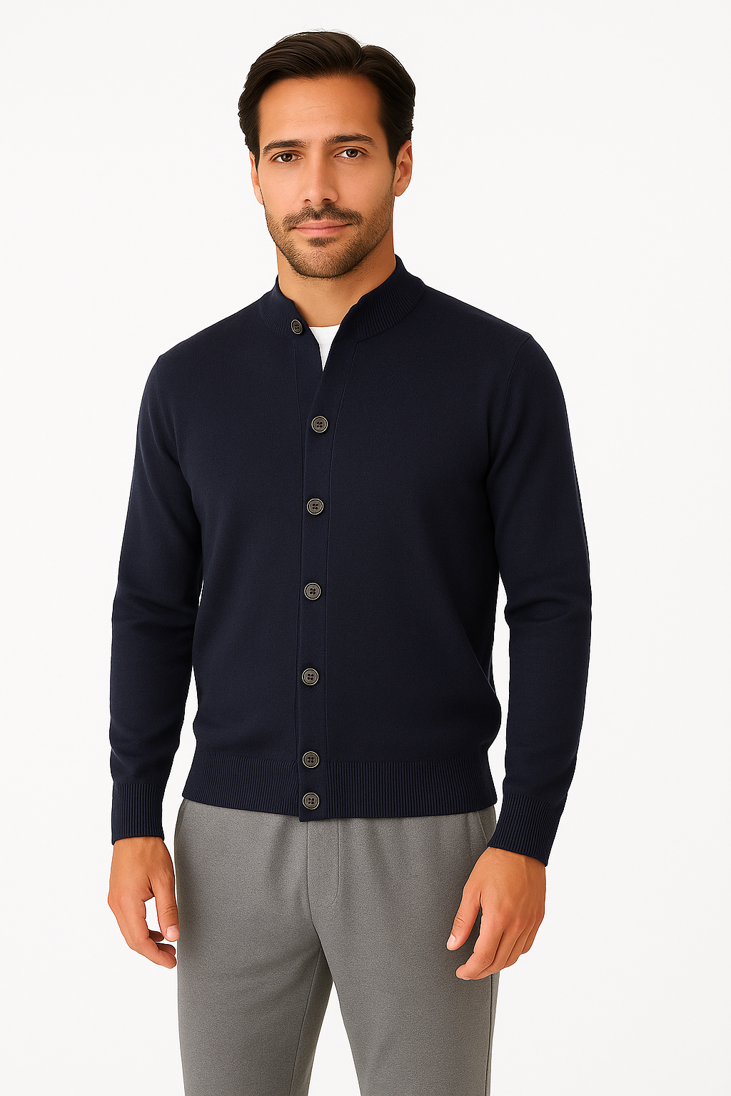 MASQ Cardigan collo alto