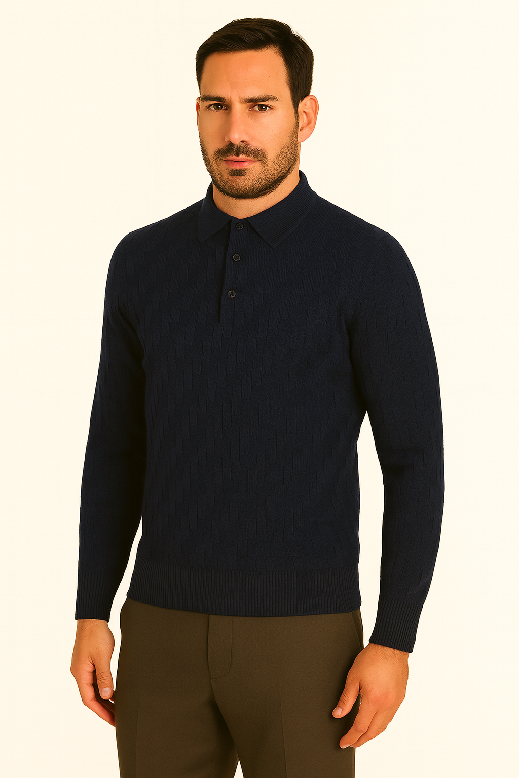 MASQ Polo con lavorazione a rilievo