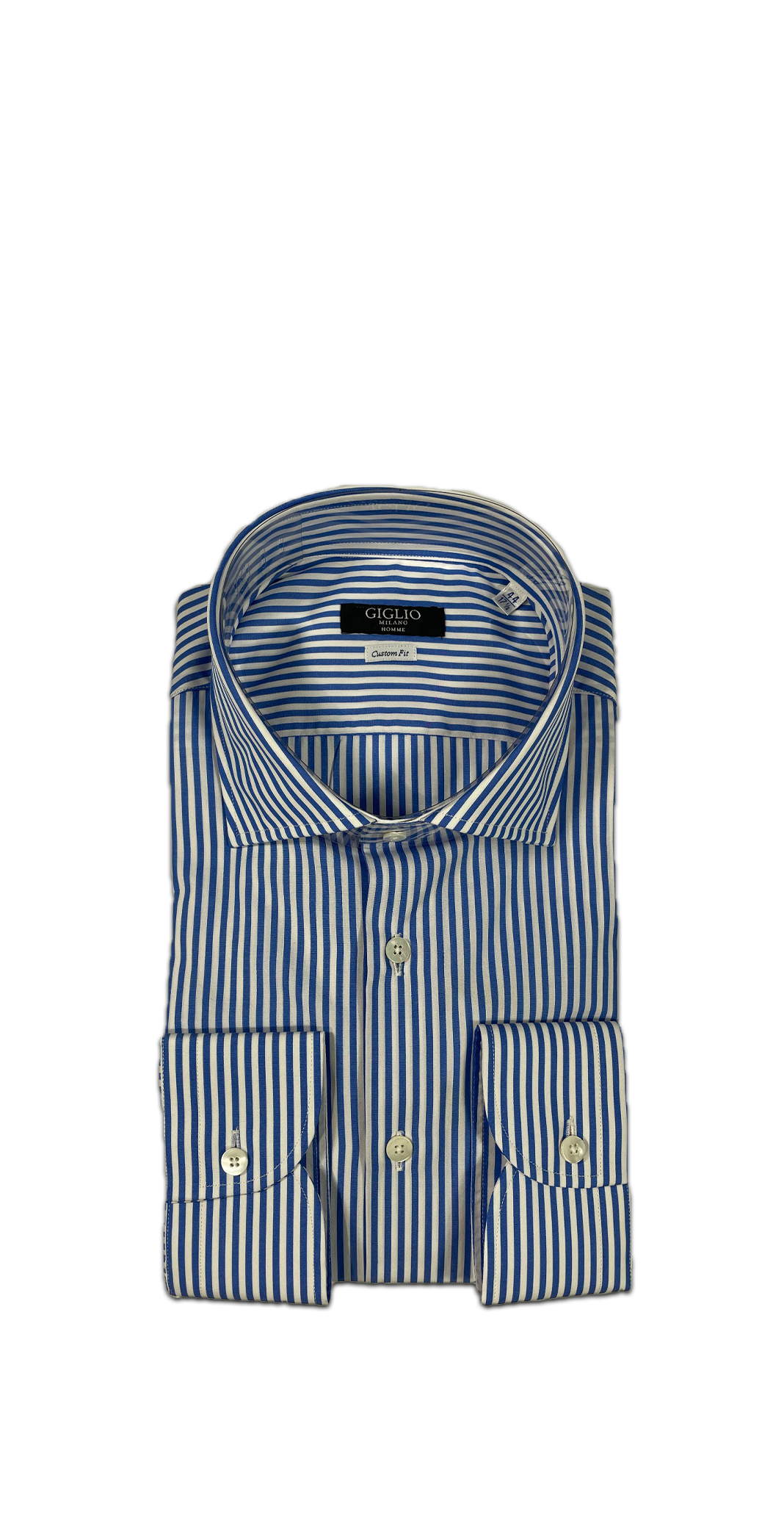 Giglio Milano Camicia righe strette azzurre