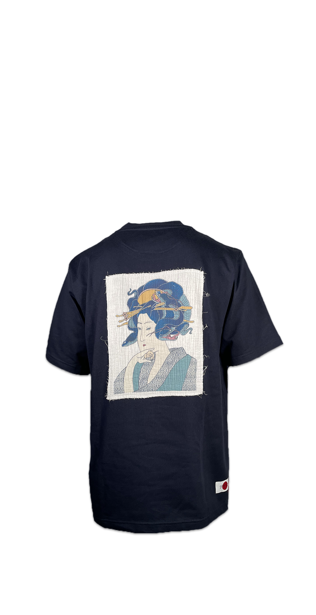Telacruda T-shirt con ricamo sul dorso