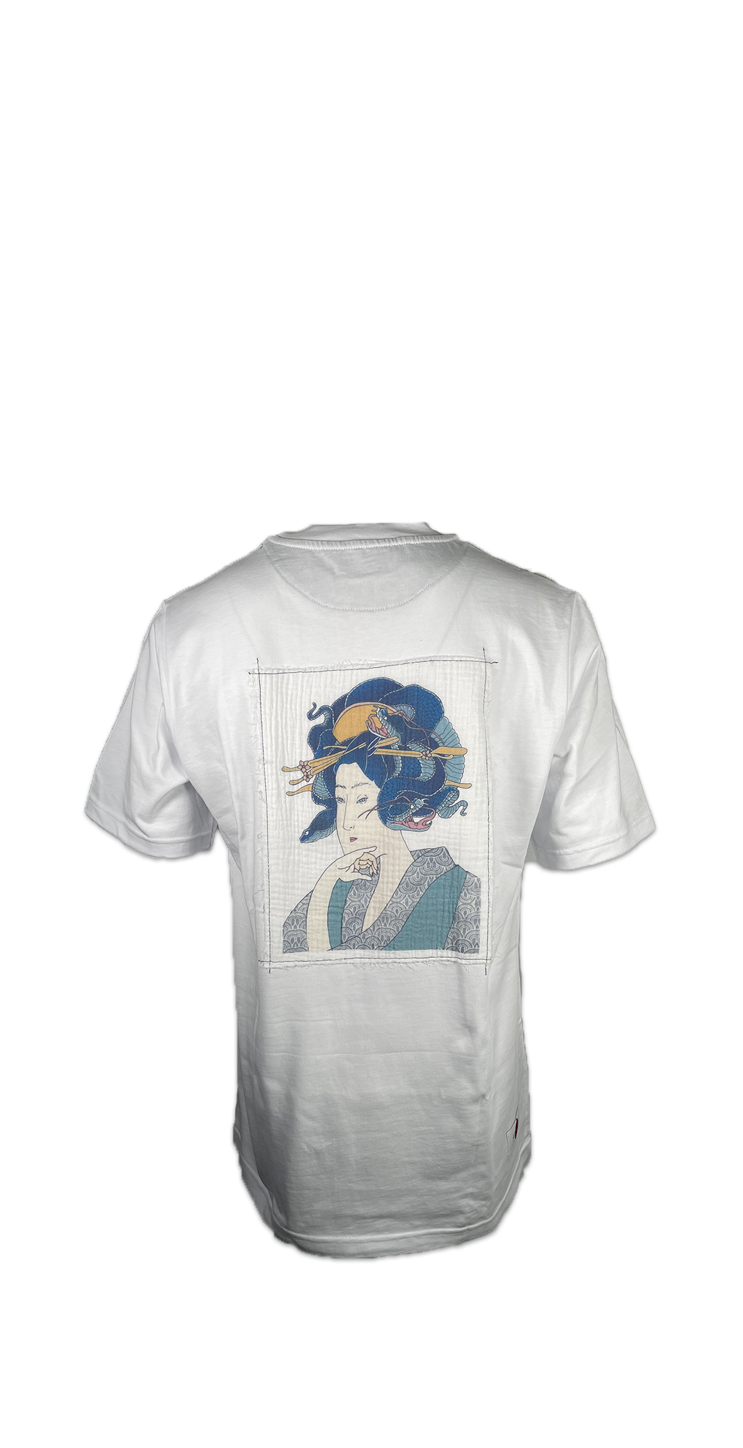 Telacruda T-shirt con ricamo sul dorso