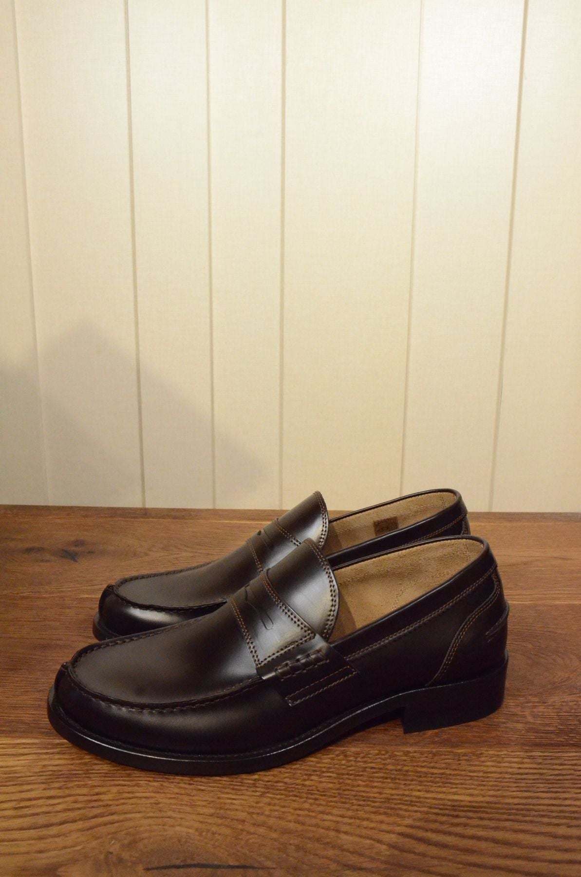 Tom Merritt Gloss Mocassino Made in Italy, vero cuoio, modello collage