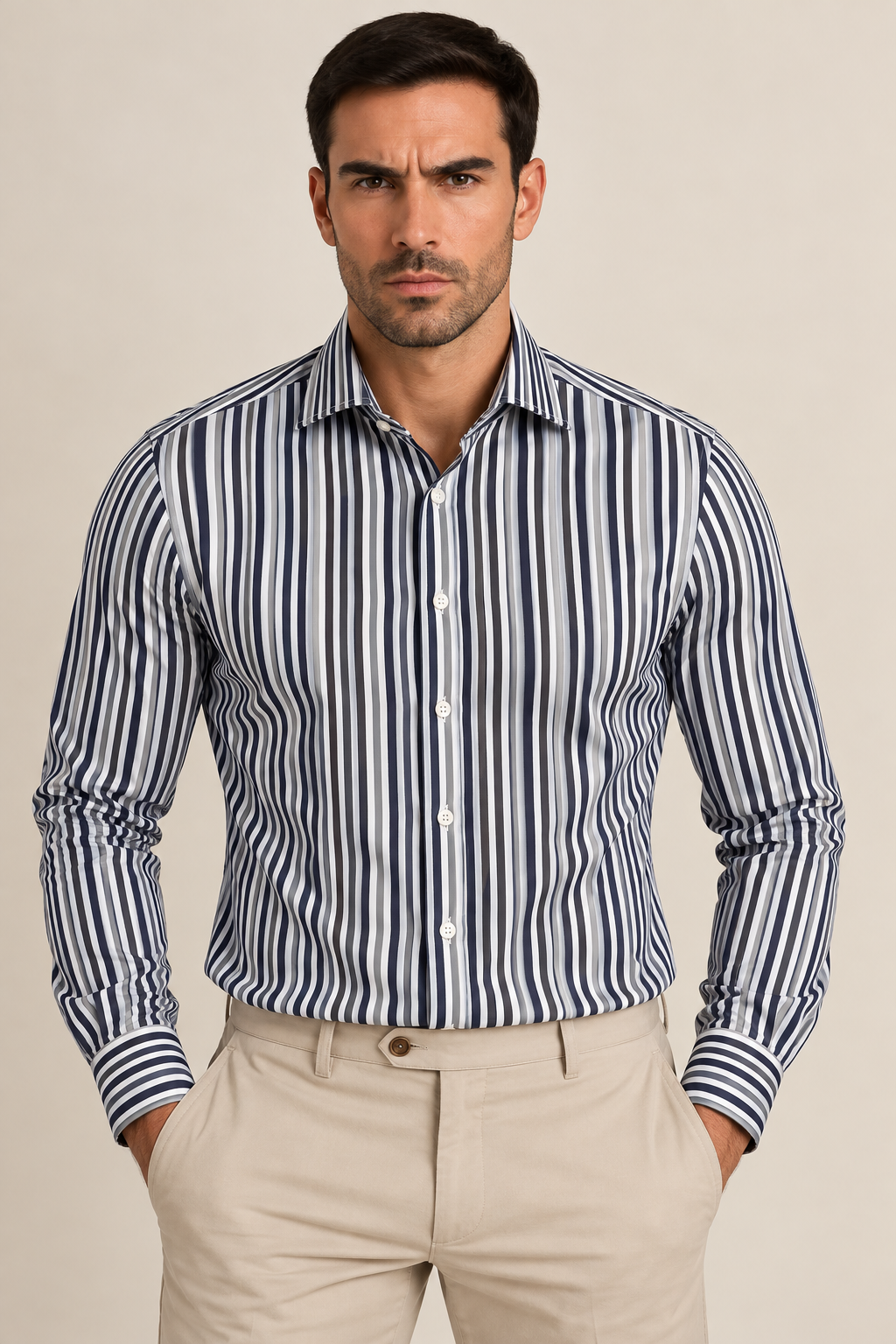 Giglio Milano  Camicia rigata bi-colore