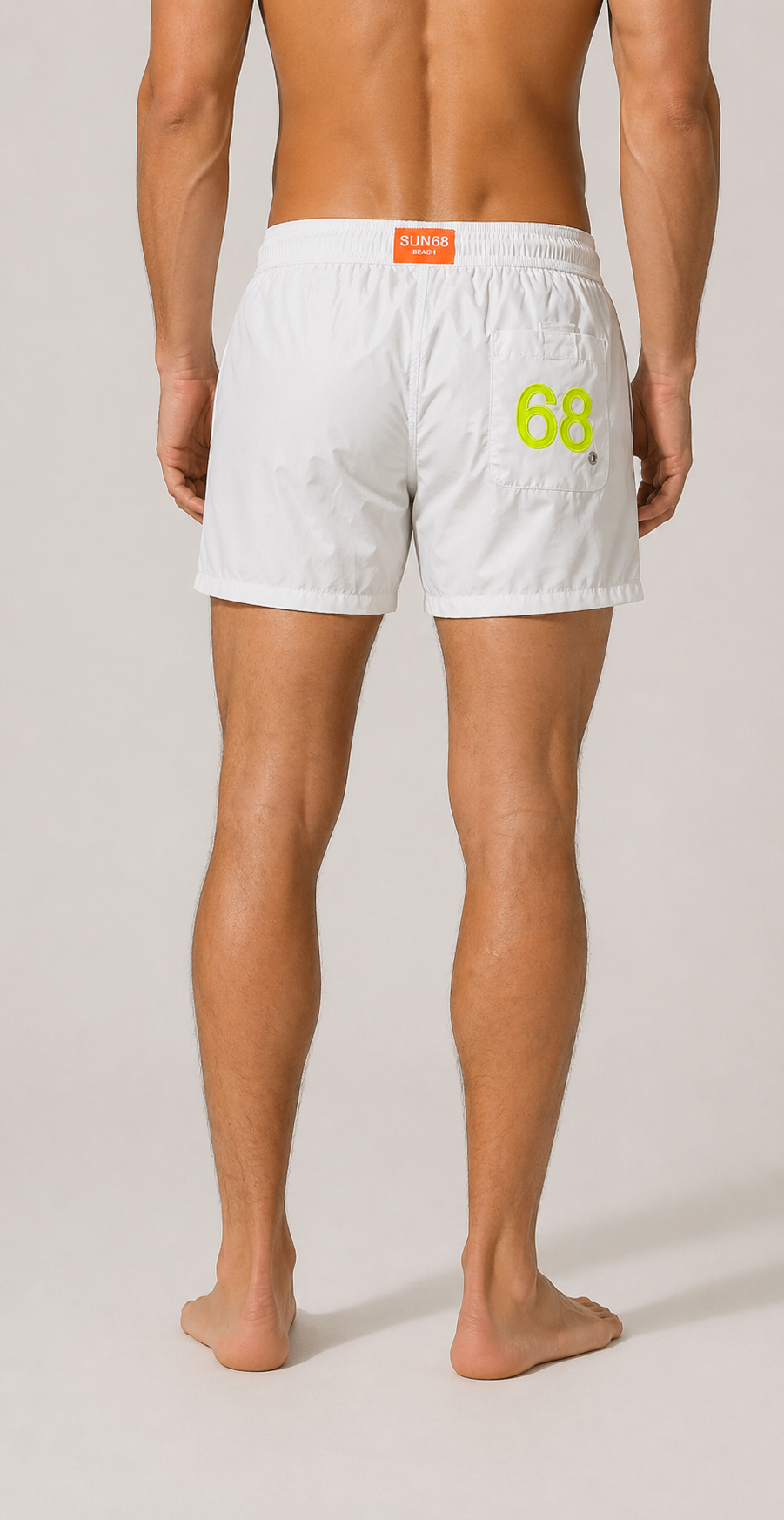 Sun68 SWIM PANT con LOGO FLUO