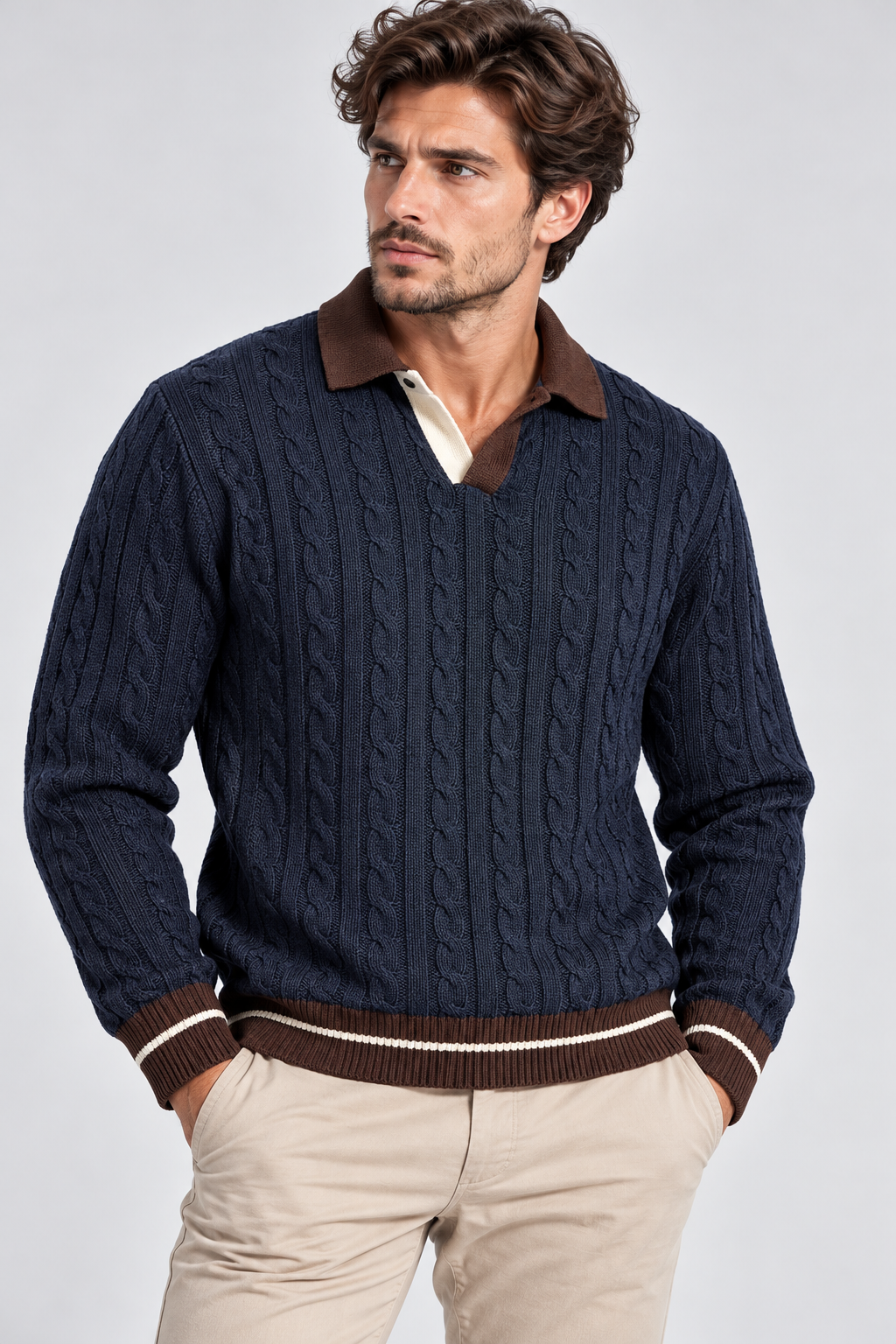 Giglio Milano polo lana intrecciata