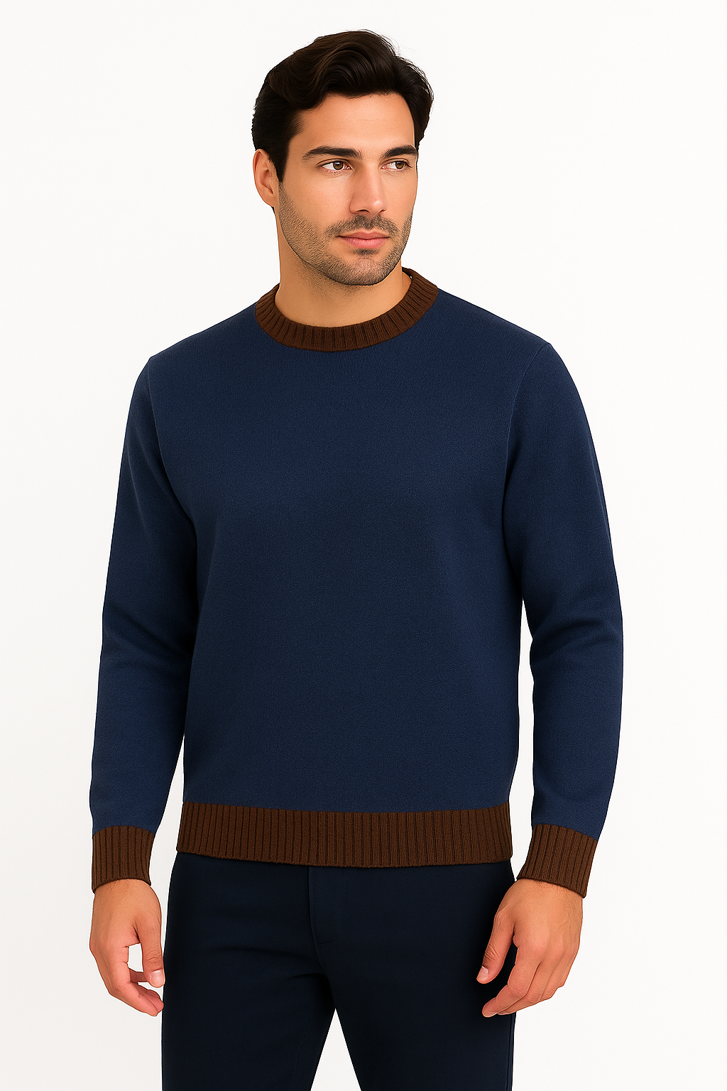 Blu Cashmere girocollo