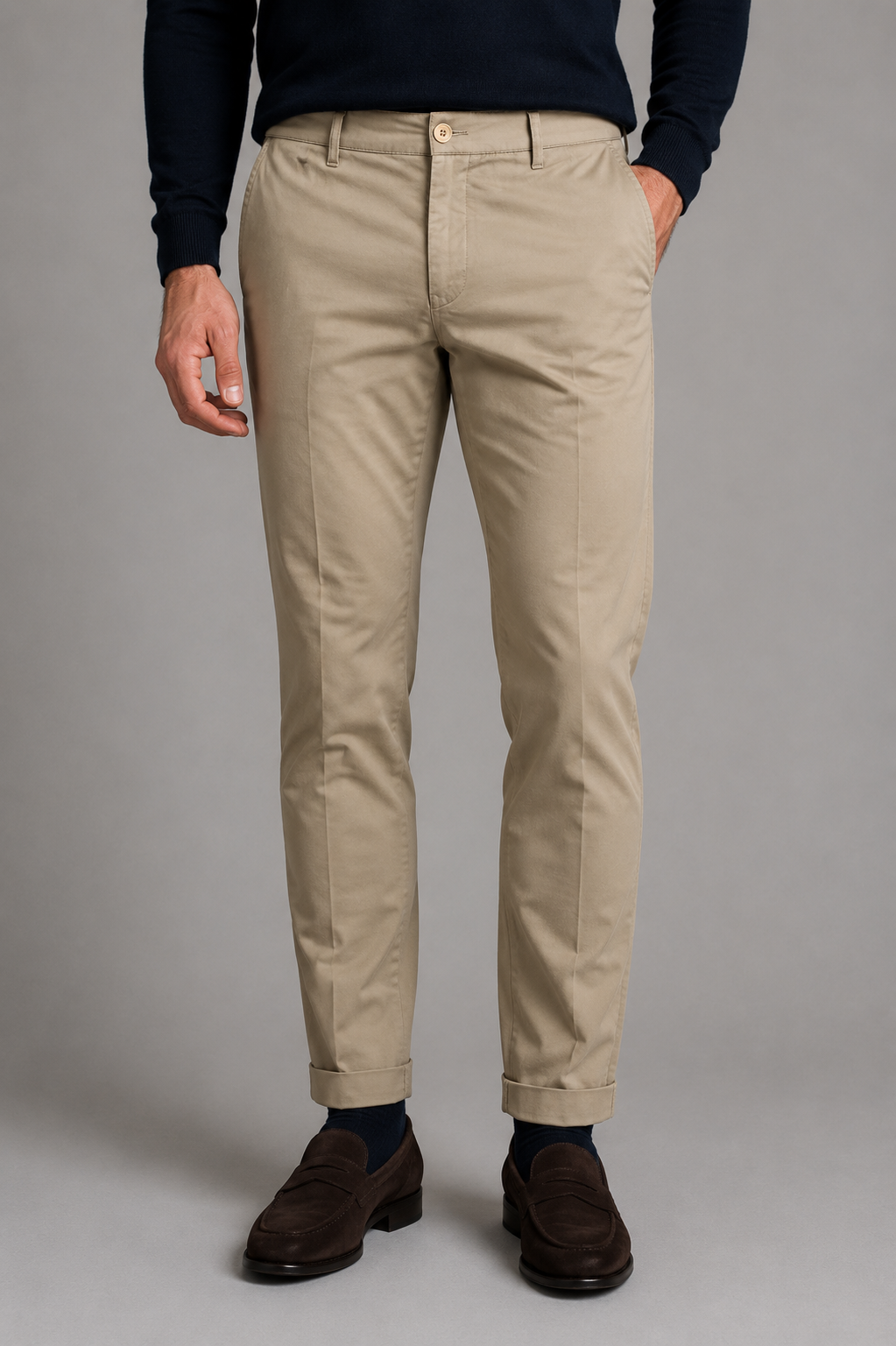 Teleria Zed Pantalone Rasatello di Cotone